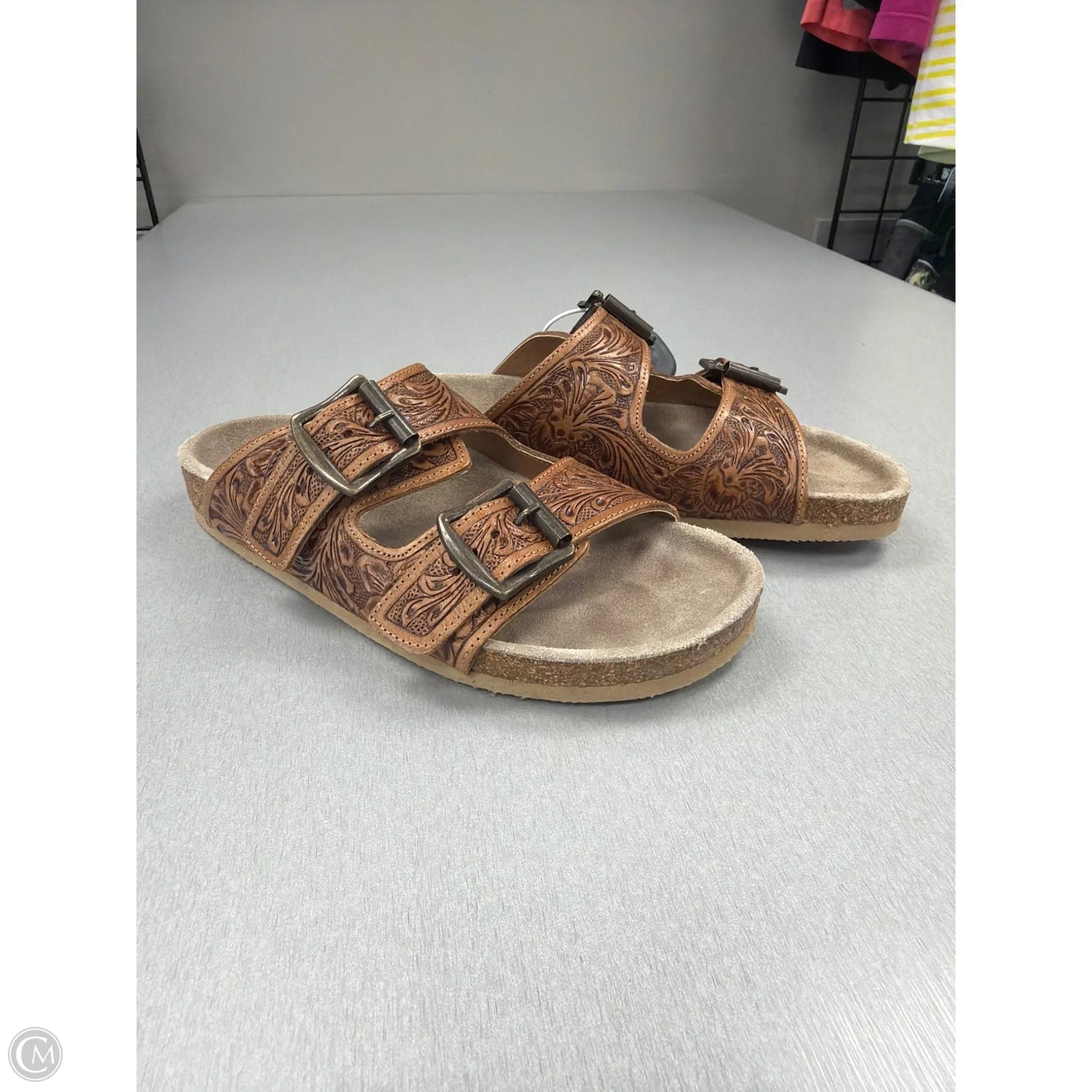 Sandals Flats By Myra In Tan, Size: 7