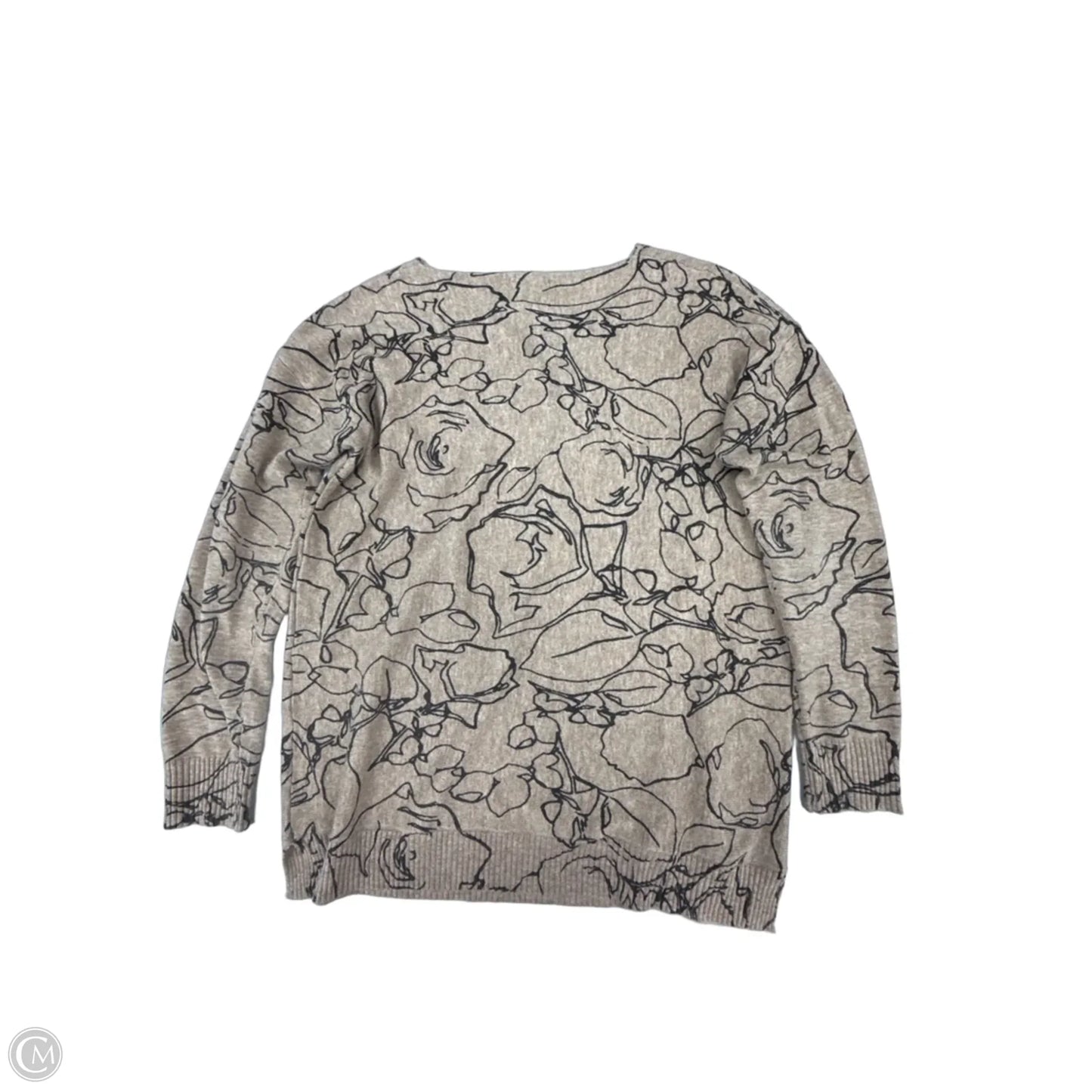 Top Long Sleeve By Cme In Tan, Size: S