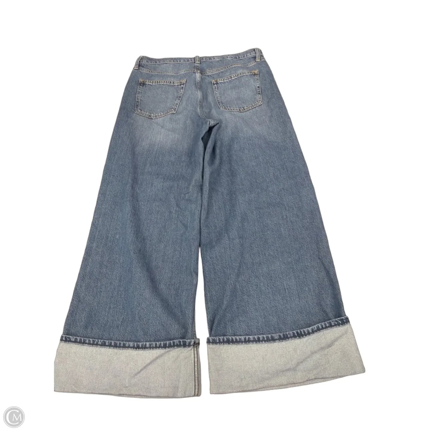 Jeans Wide Leg By Gap In Blue Denim, Size: 8