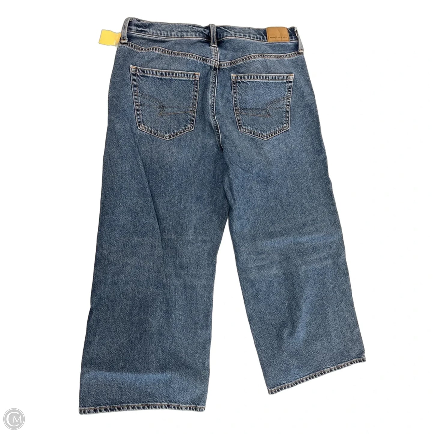 Jeans Cropped By American Eagle In Blue Denim, Size: 8