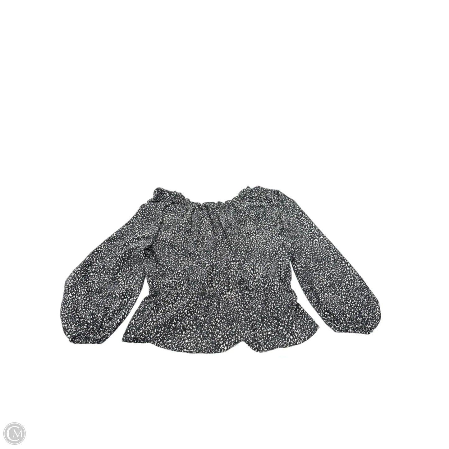 Top Long Sleeve By Universal Thread In Black & White, Size: Xxl