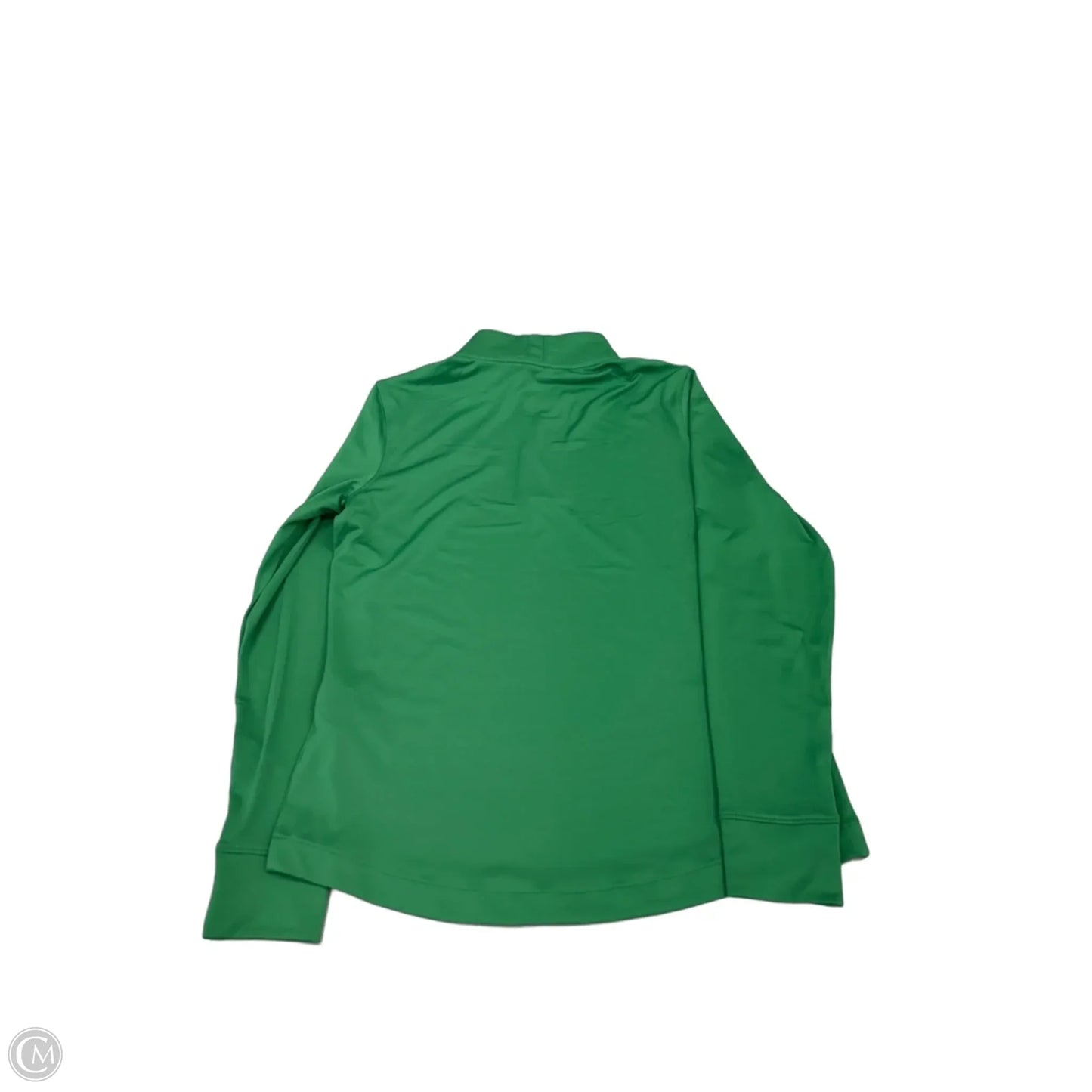 Athletic Top Long Sleeve Collar By Under Armour In Green, Size: S