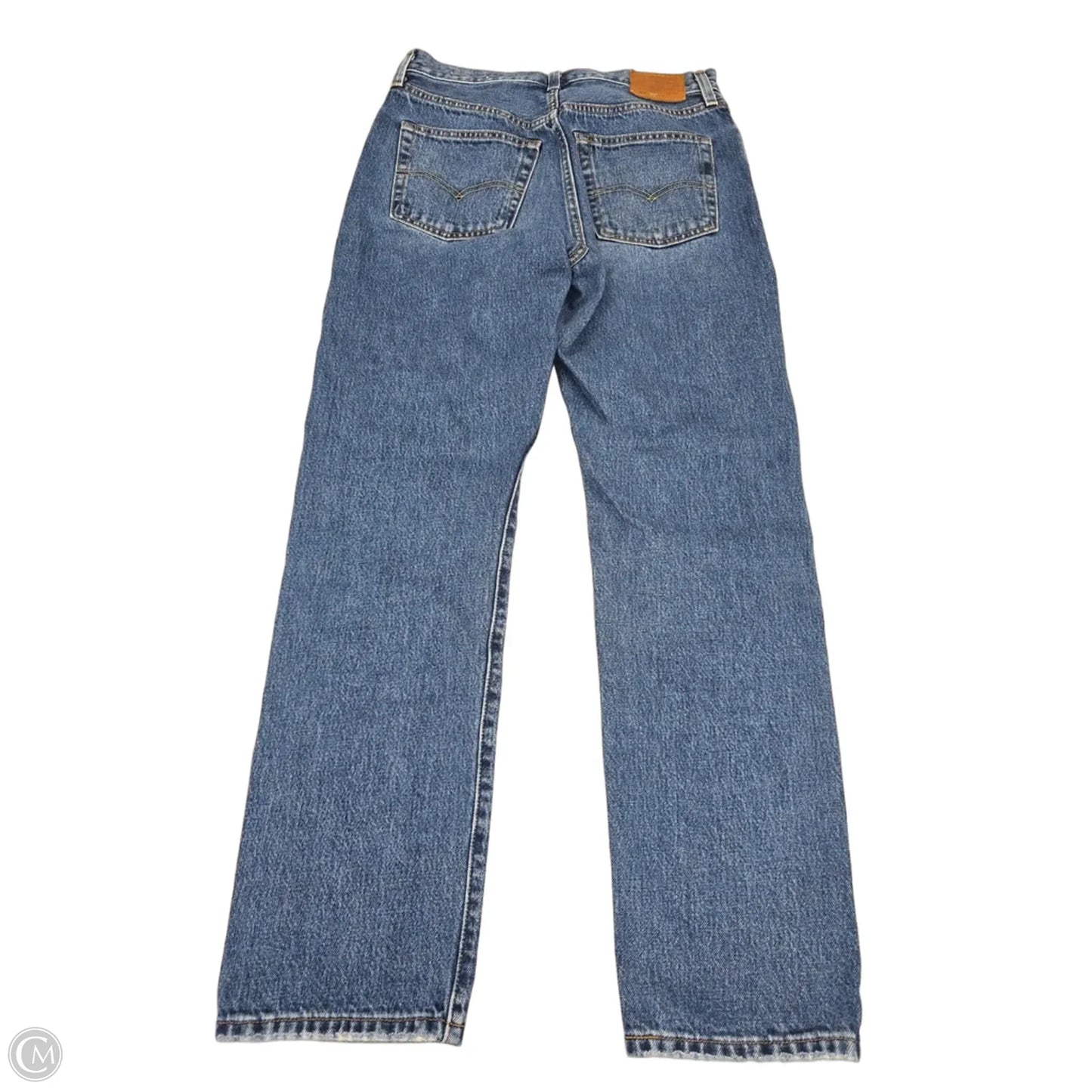 Jeans Straight By Levis In Blue Denim, Size: 2