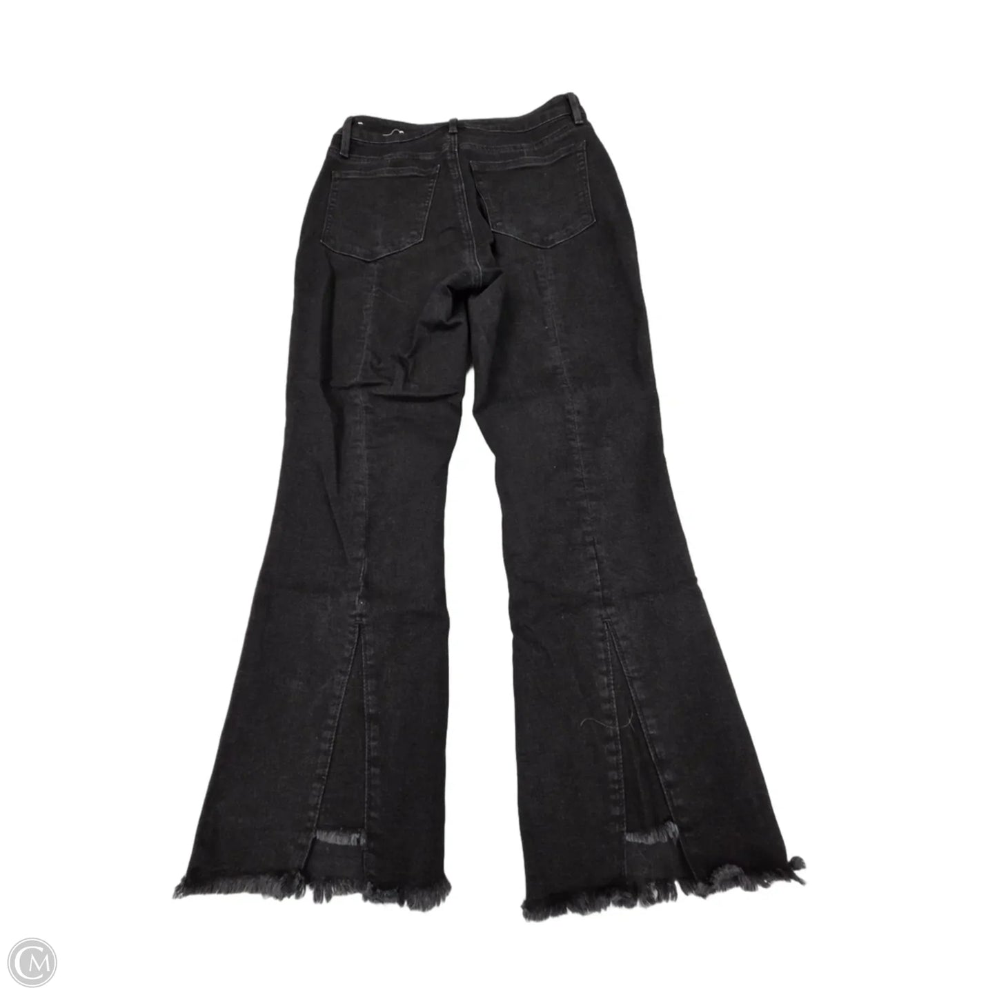 Jeans Flared By Loft In Black Denim, Size: 6