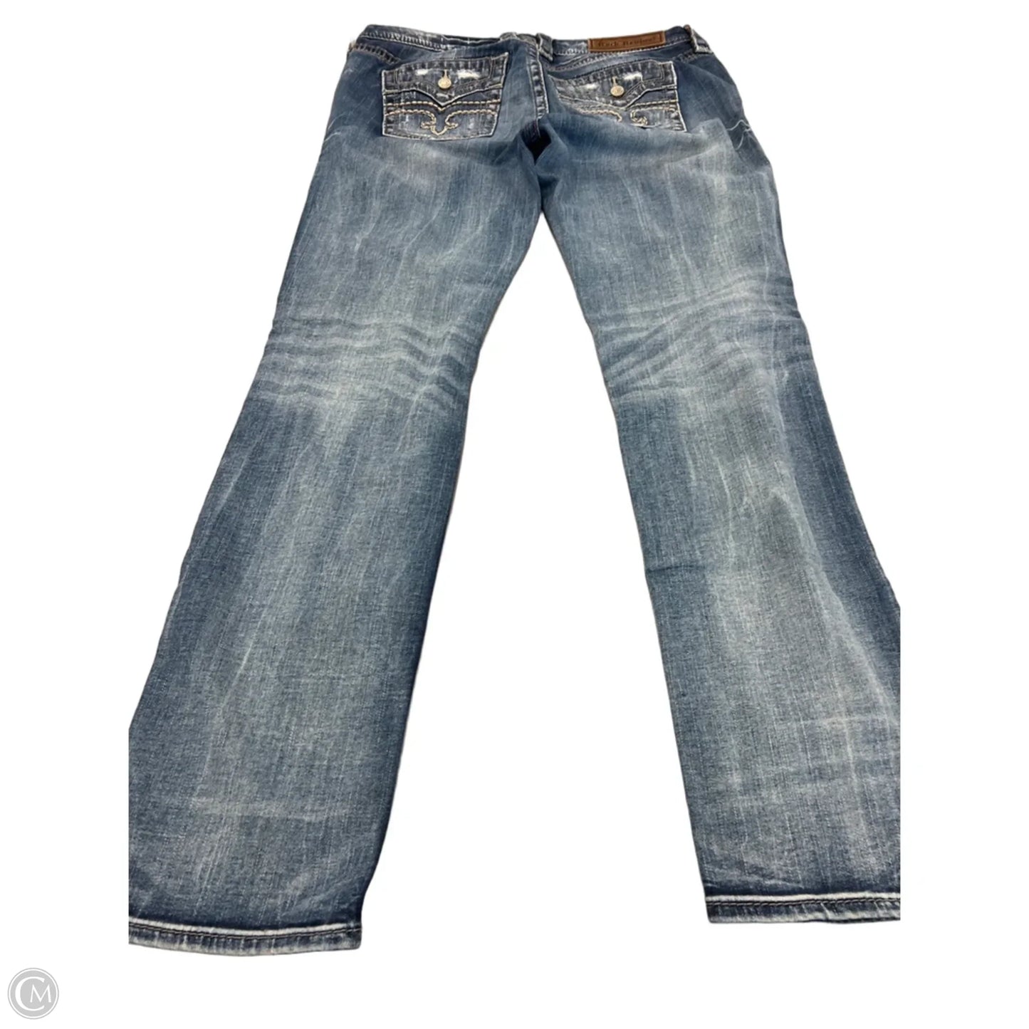 Jeans Boot Cut By Rock Revival In Blue Denim, Size: 10