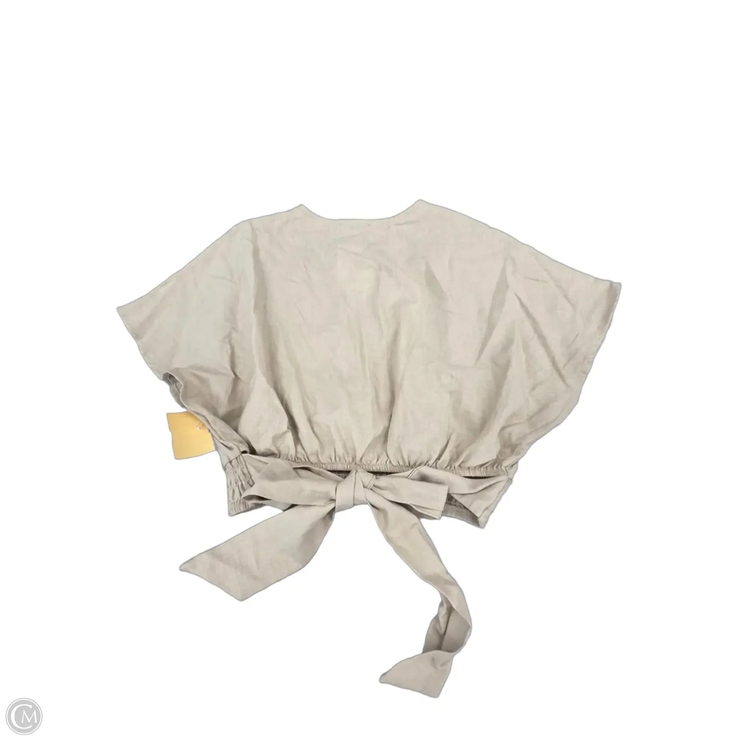 Top Short Sleeve By Cmc In Beige, Size: S