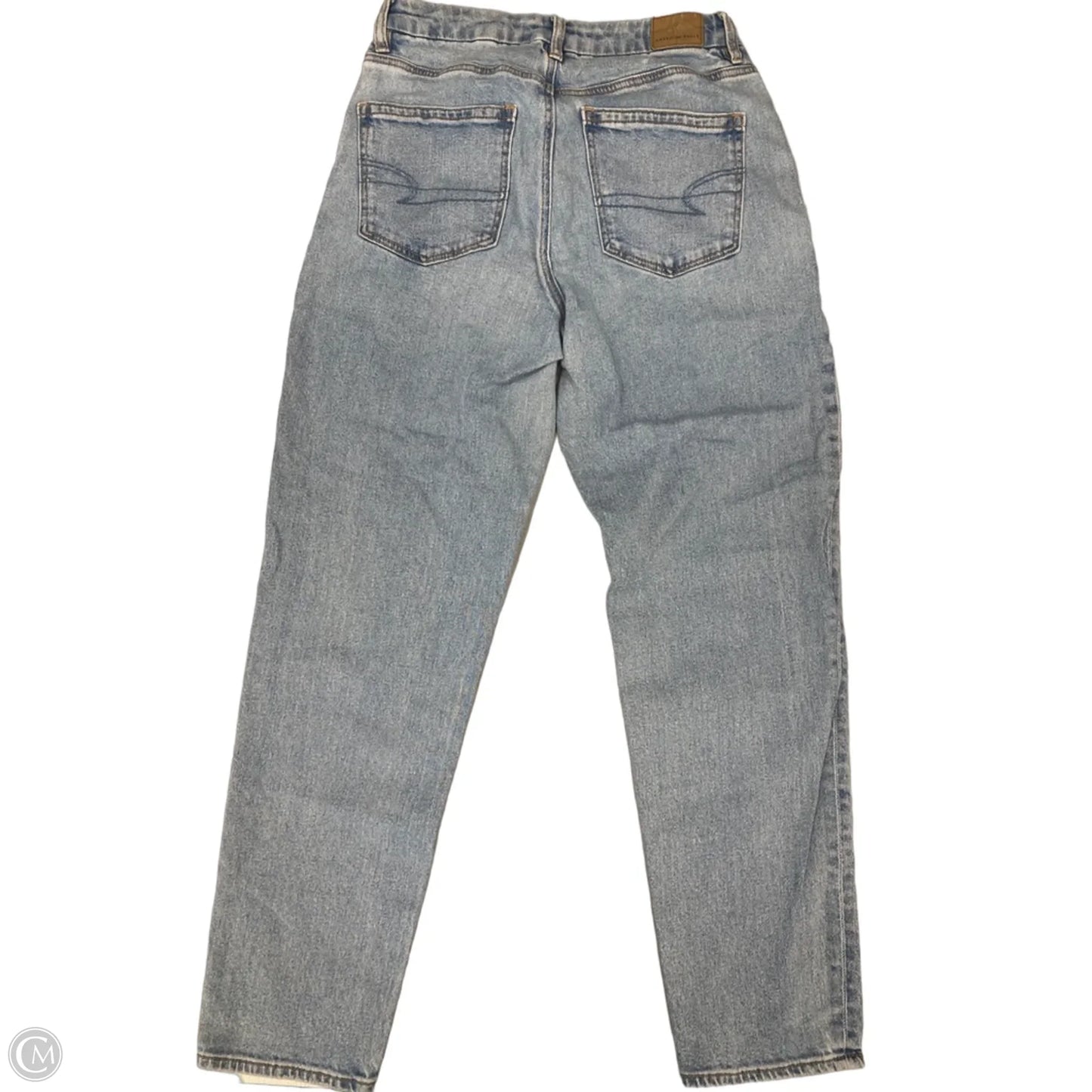 Jeans Straight By American Eagle In Blue Denim, Size: 6