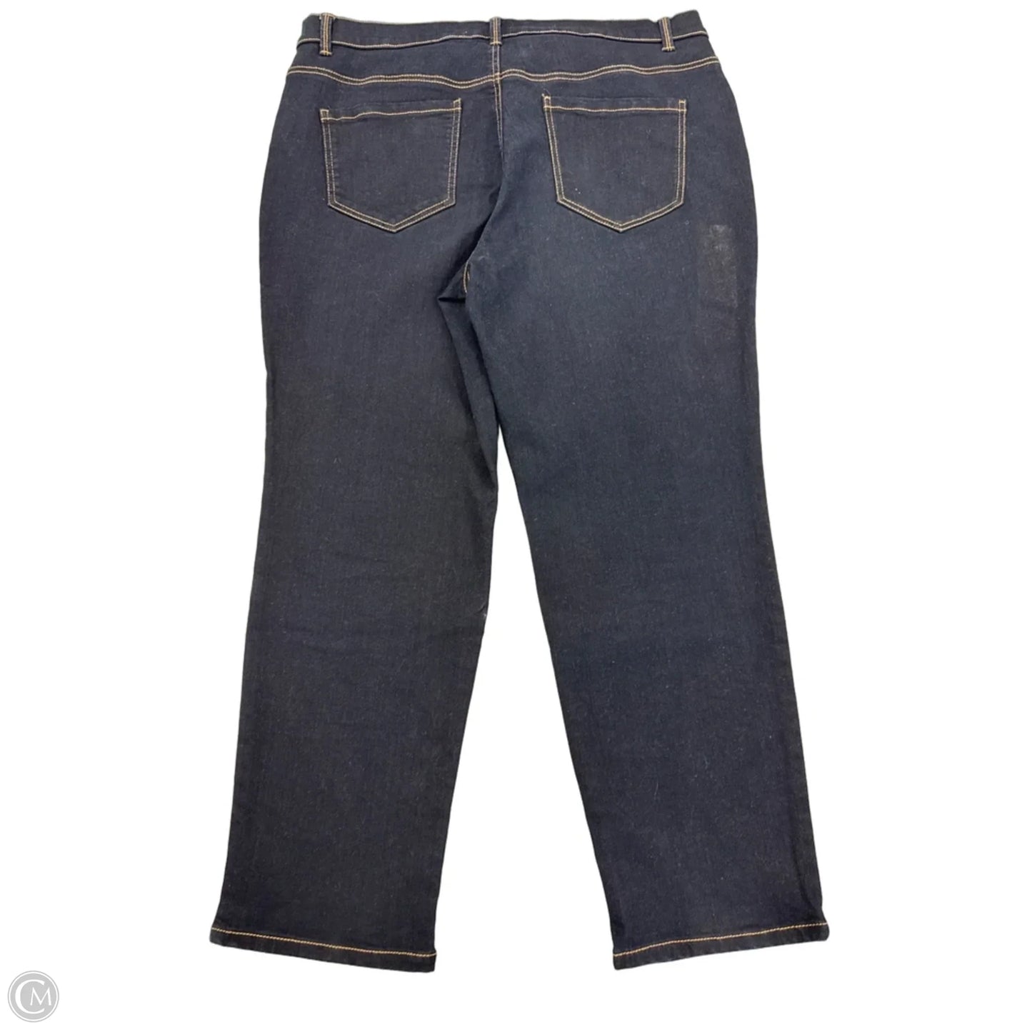 Jeans Straight By Gloria Vanderbilt In Blue Denim, Size: 14