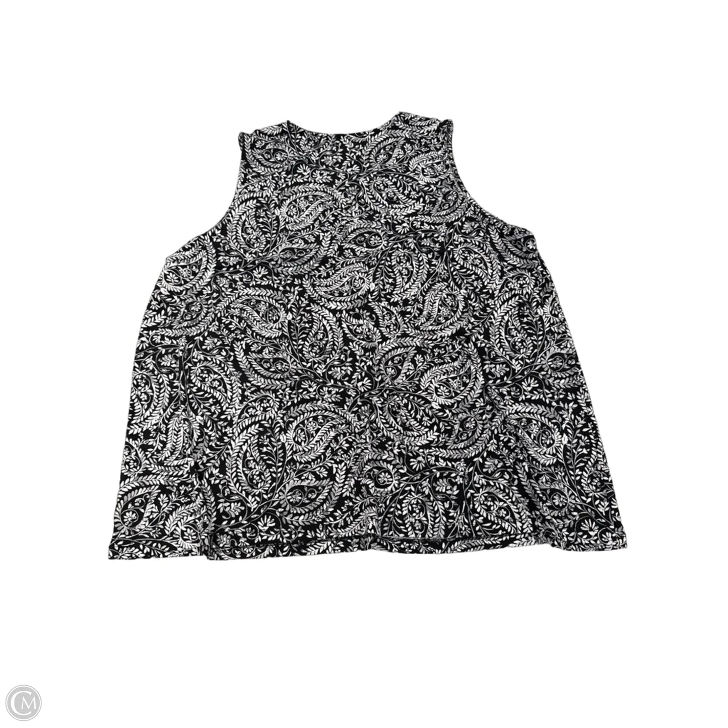 Top Sleeveless By Catherines In Black & White, Size: 2x