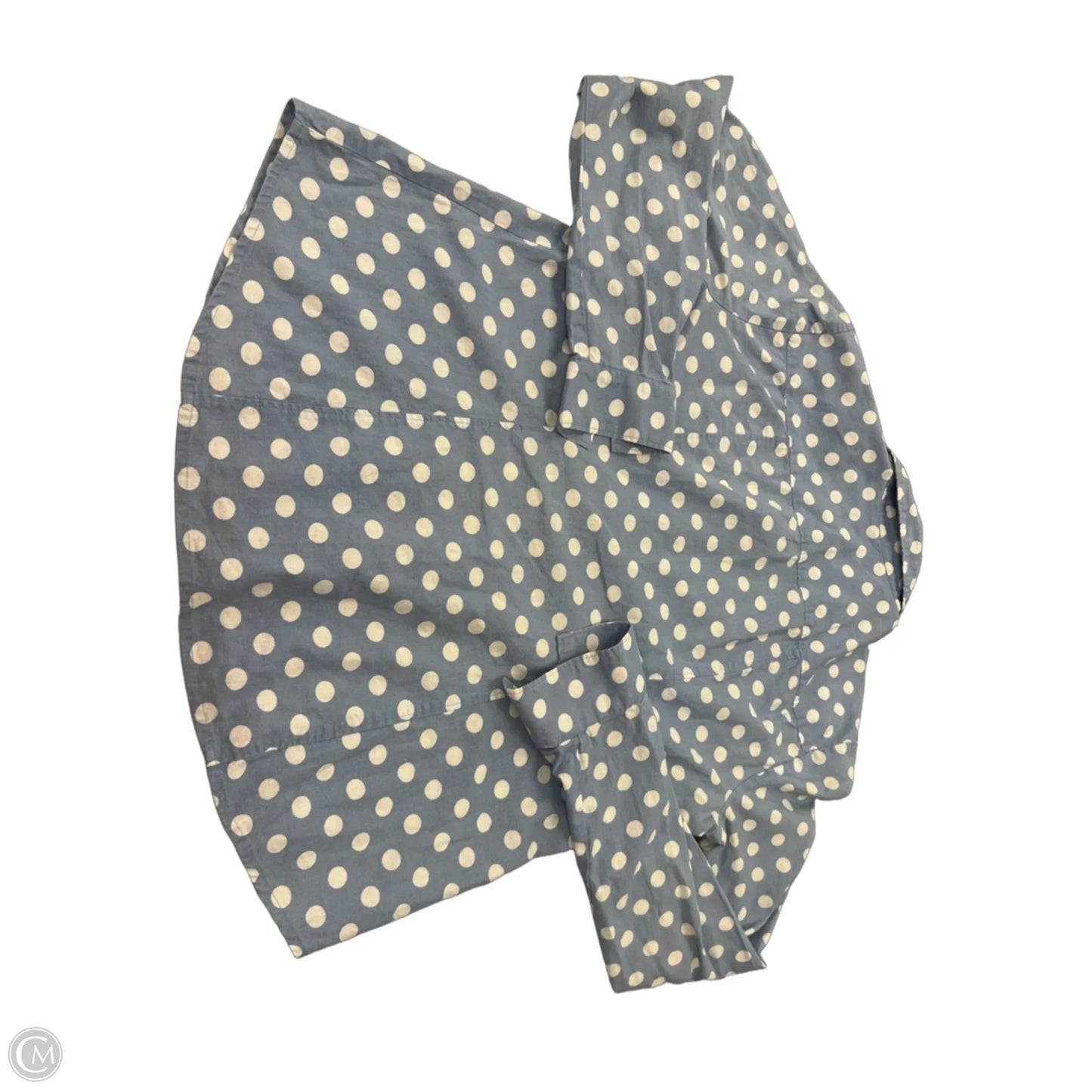 Top Long Sleeve By Loft In Blue & White, Size: M