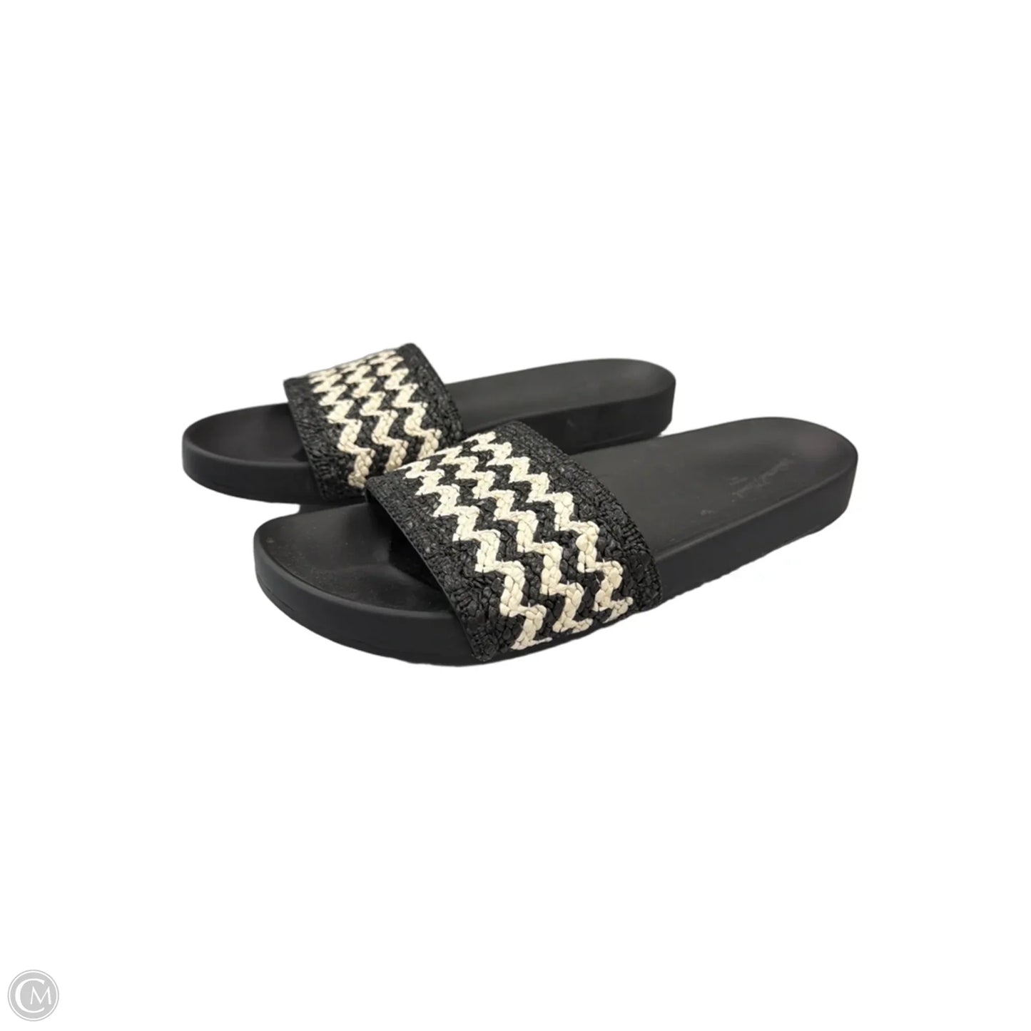 Sandals Flats By Universal Thread In Black & White, Size: 7.5
