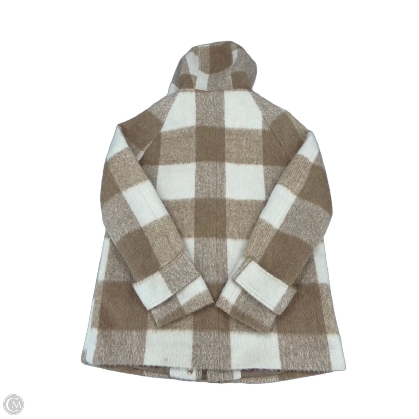 Jacket Faux Fur & Sherpa By Nine West In Tan, Size: Xs