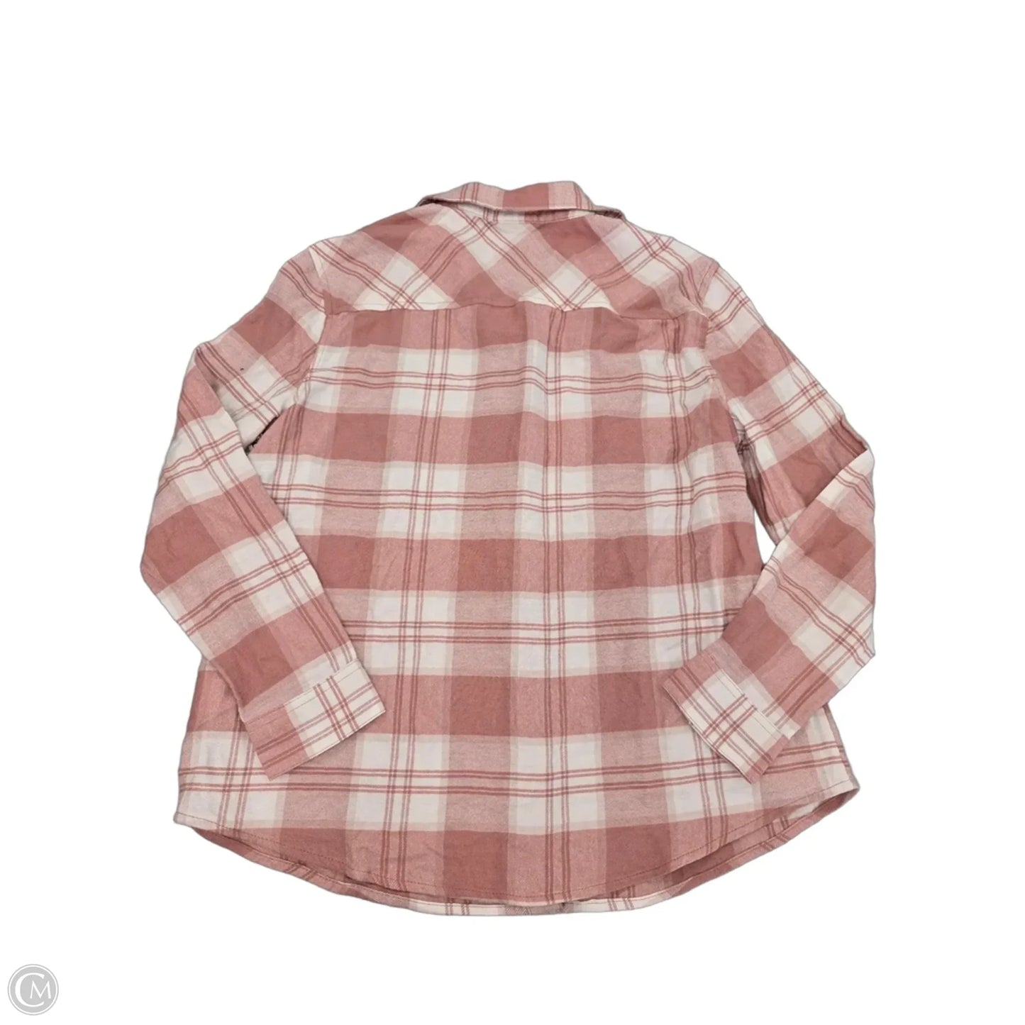 Top Long Sleeve By Ana In Pink & White, Size: S