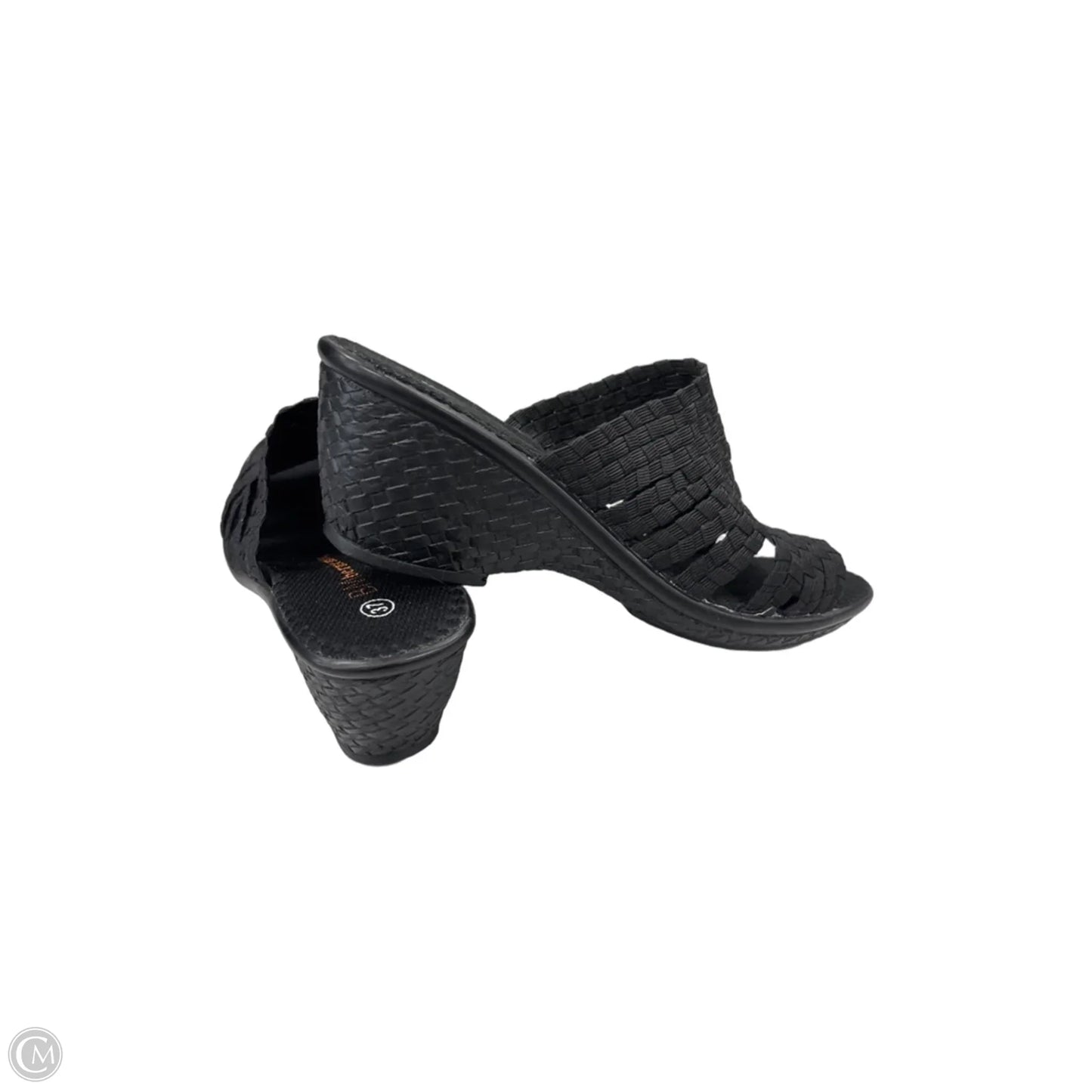 Sandals Heels Wedge By Bernie Mev In Black, Size: 7