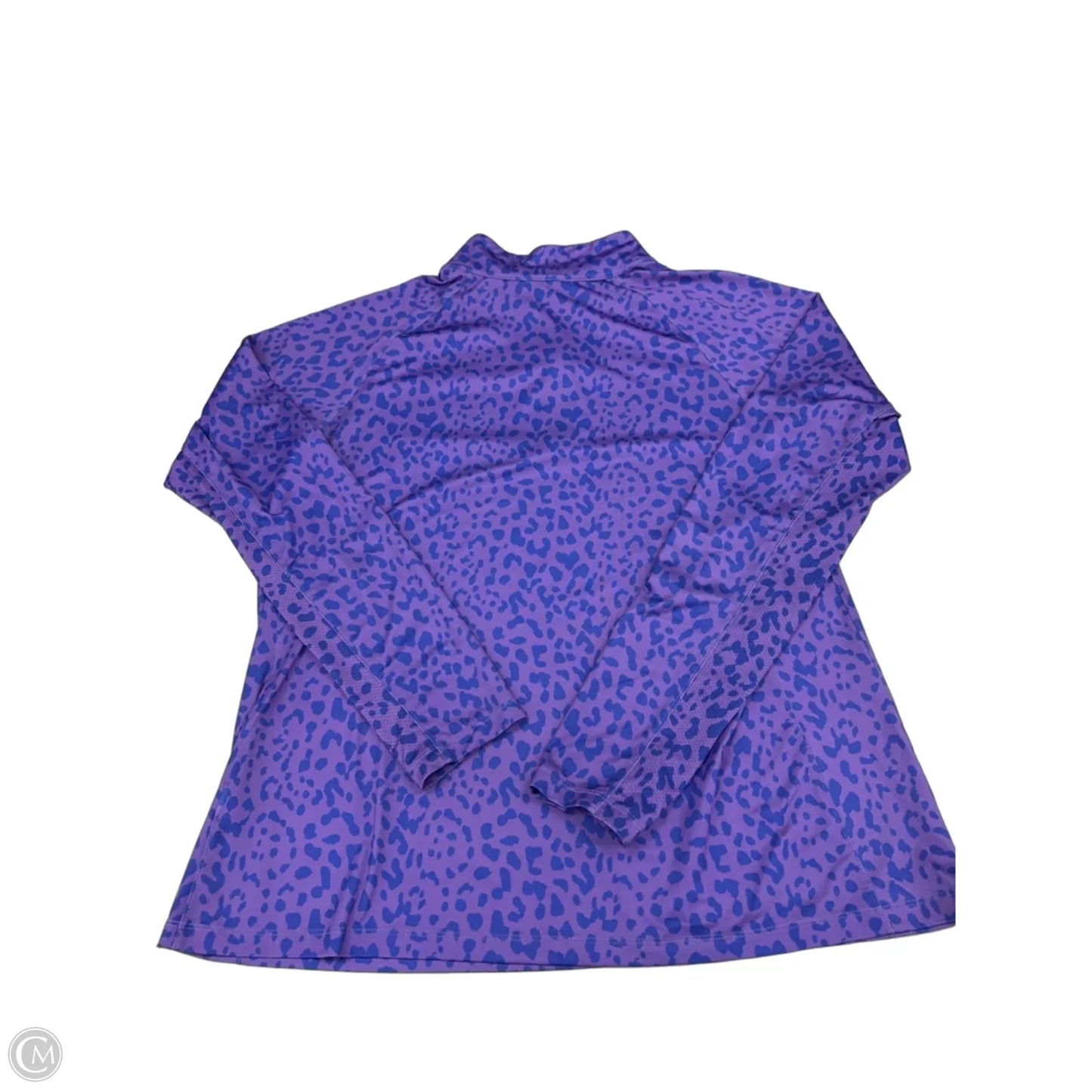 Athletic Top Long Sleeve Collar By Lady Hagen In Animal Print, Size: Xl