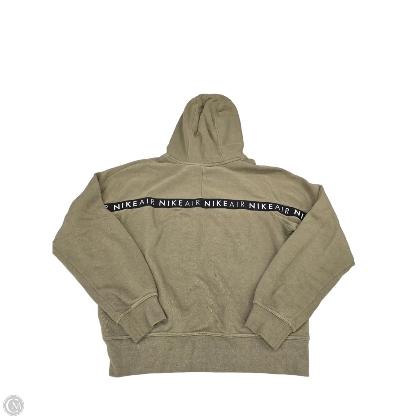 Sweatshirt Hoodie By Nike In Green, Size: M