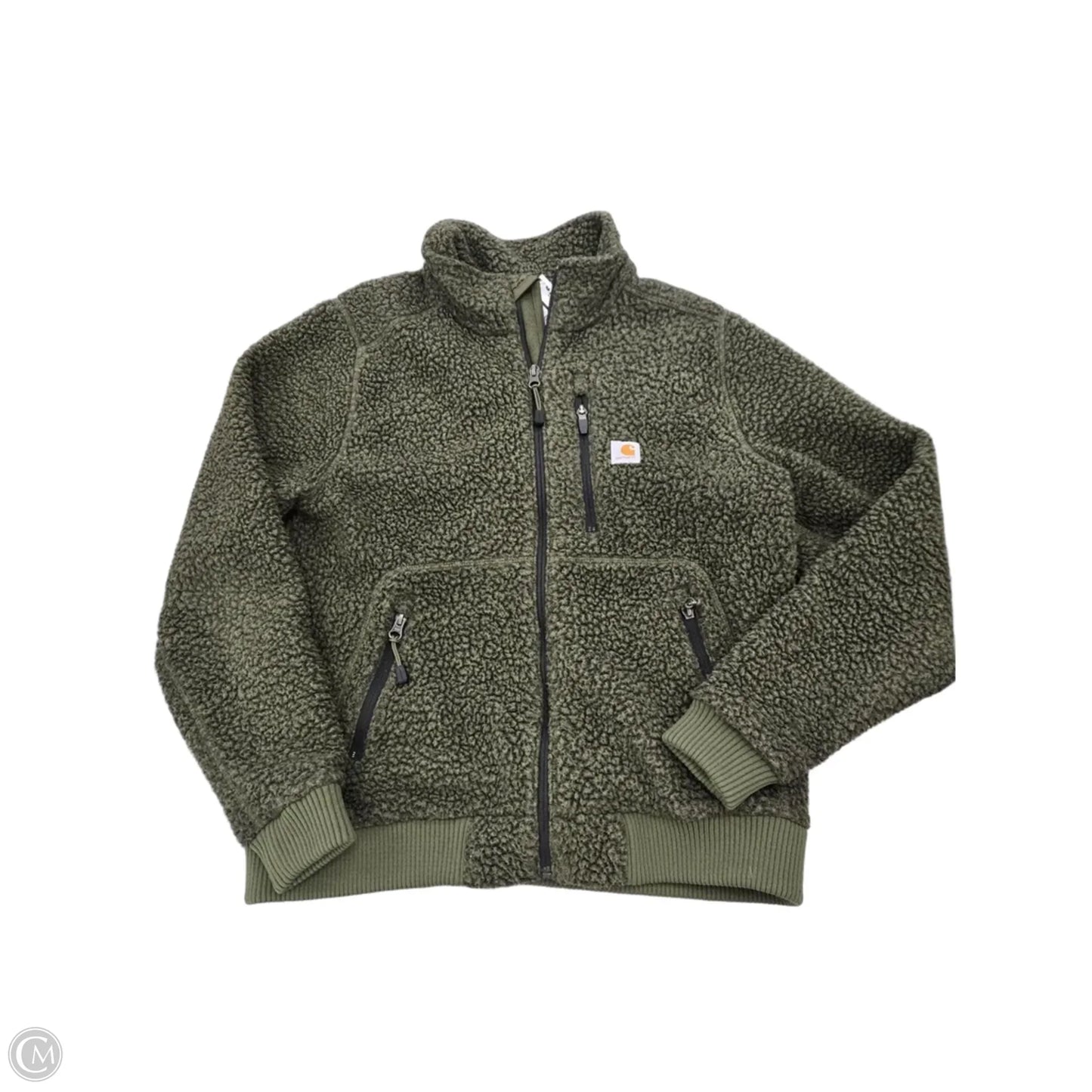 Jacket Fleece By Carhartt In Green, Size: M