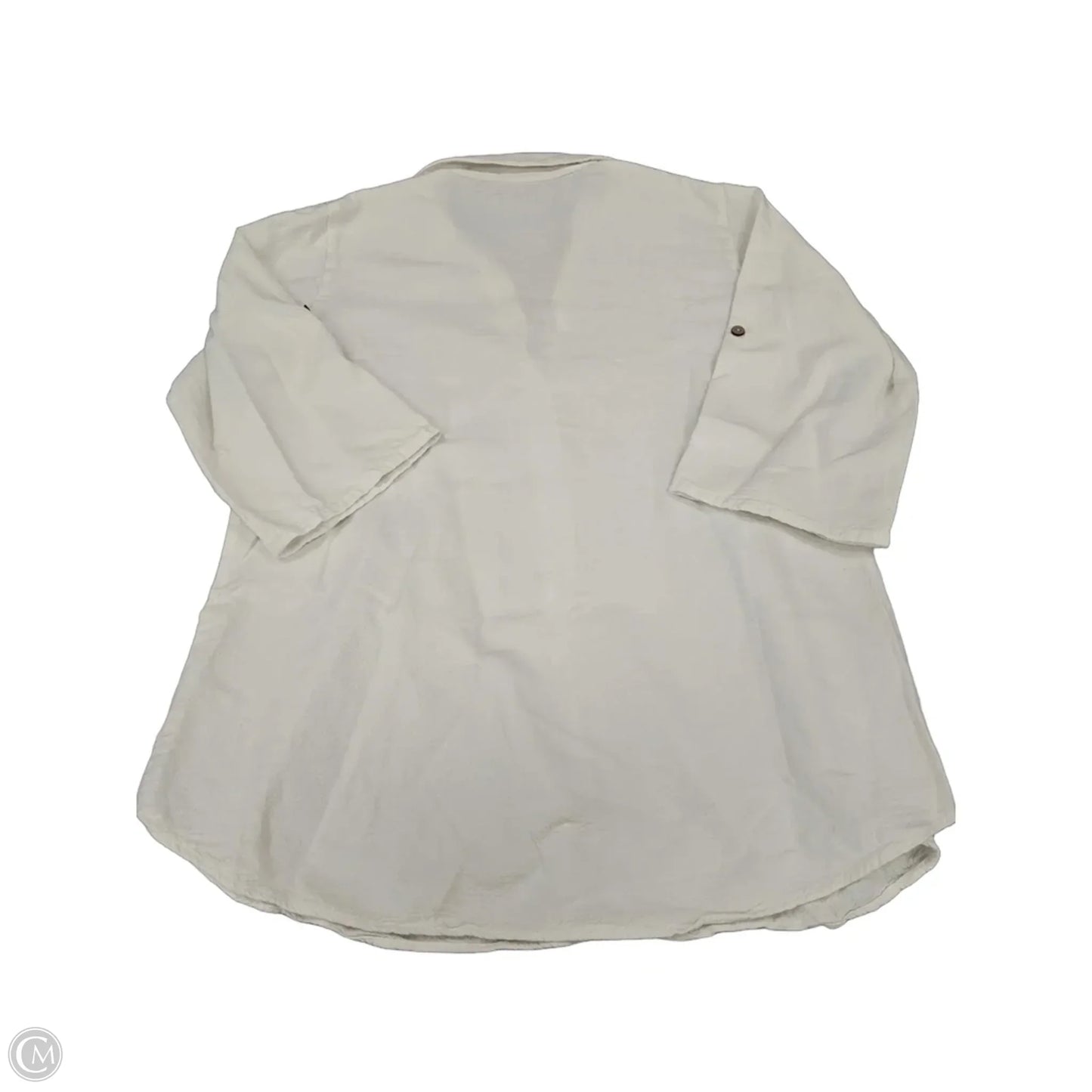 Top Long Sleeve By Cme In White, Size: Xl
