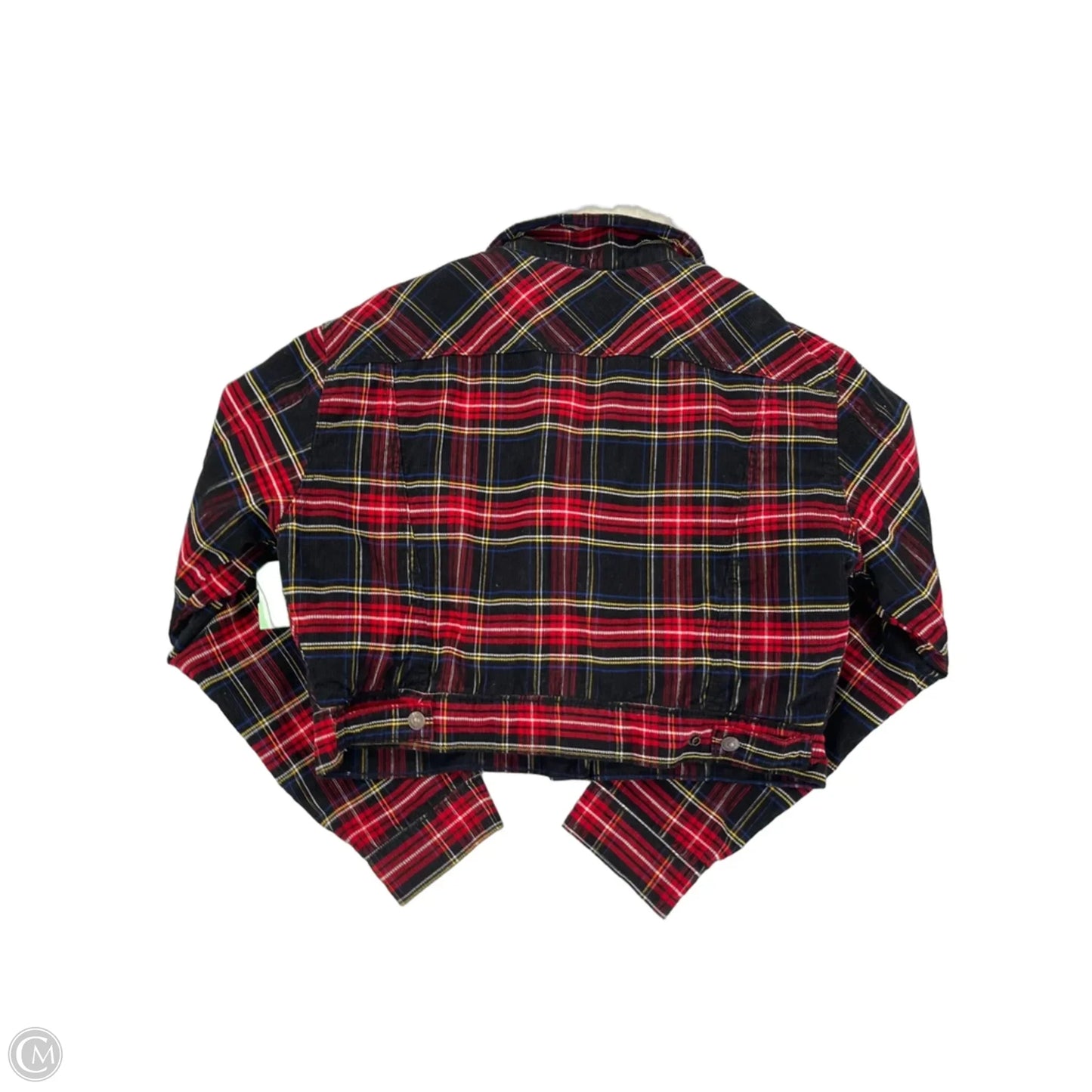 Jacket Fleece By Levis In Plaid Pattern, Size: M