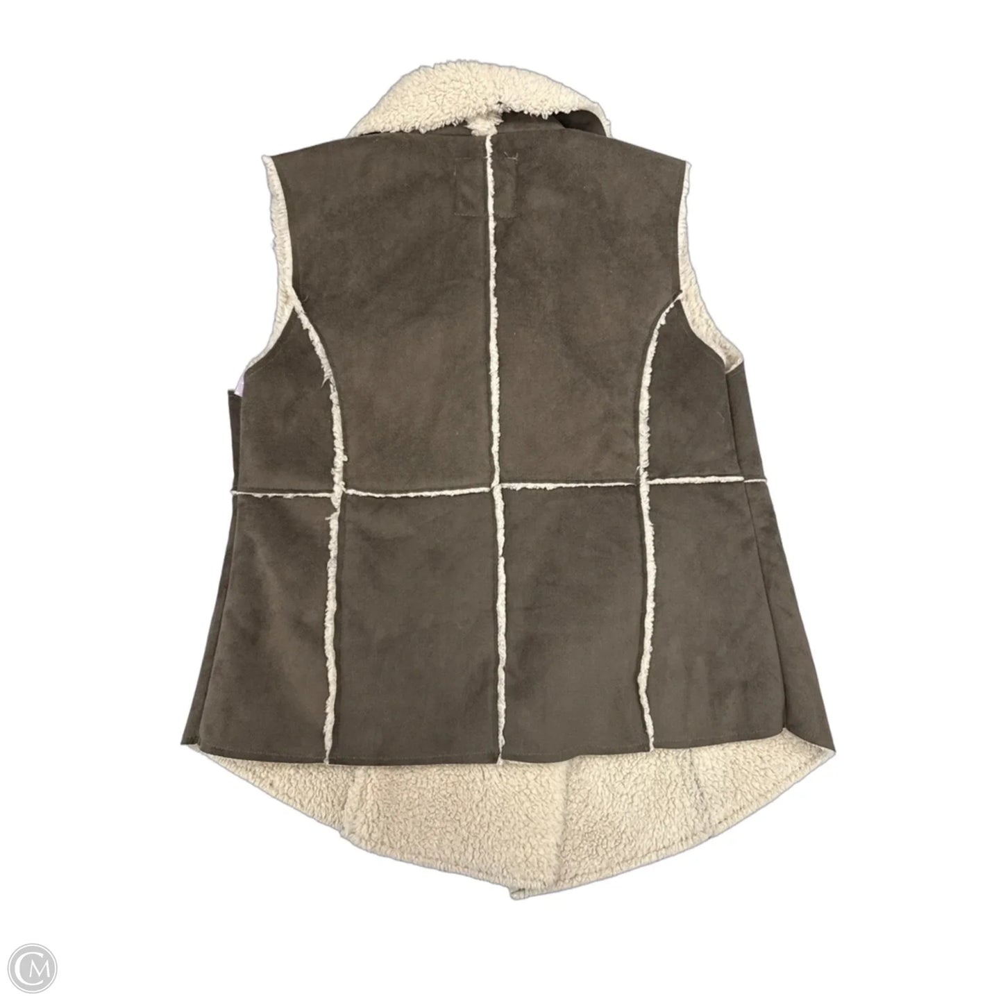 Vest Faux Fur & Sherpa By Dylan In Brown, Size: Mp