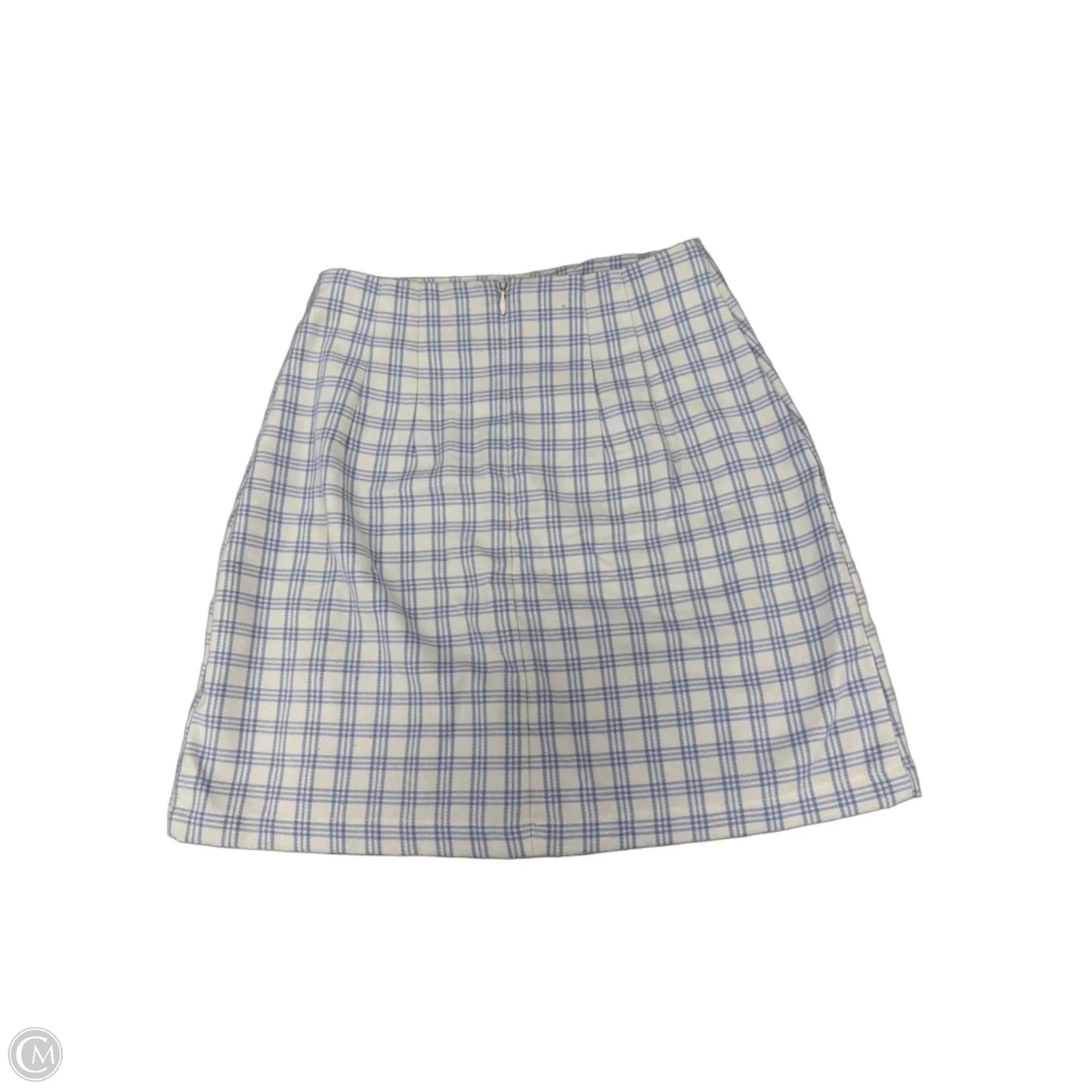Skirt Mini & Short By Brandy Melville In Blue & White, Size: Os