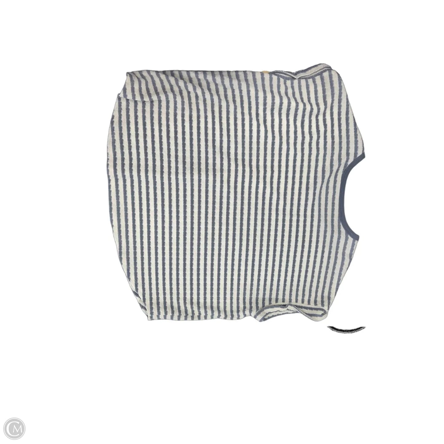 Top Short Sleeve By Maurices In Blue & White, Size: 3x