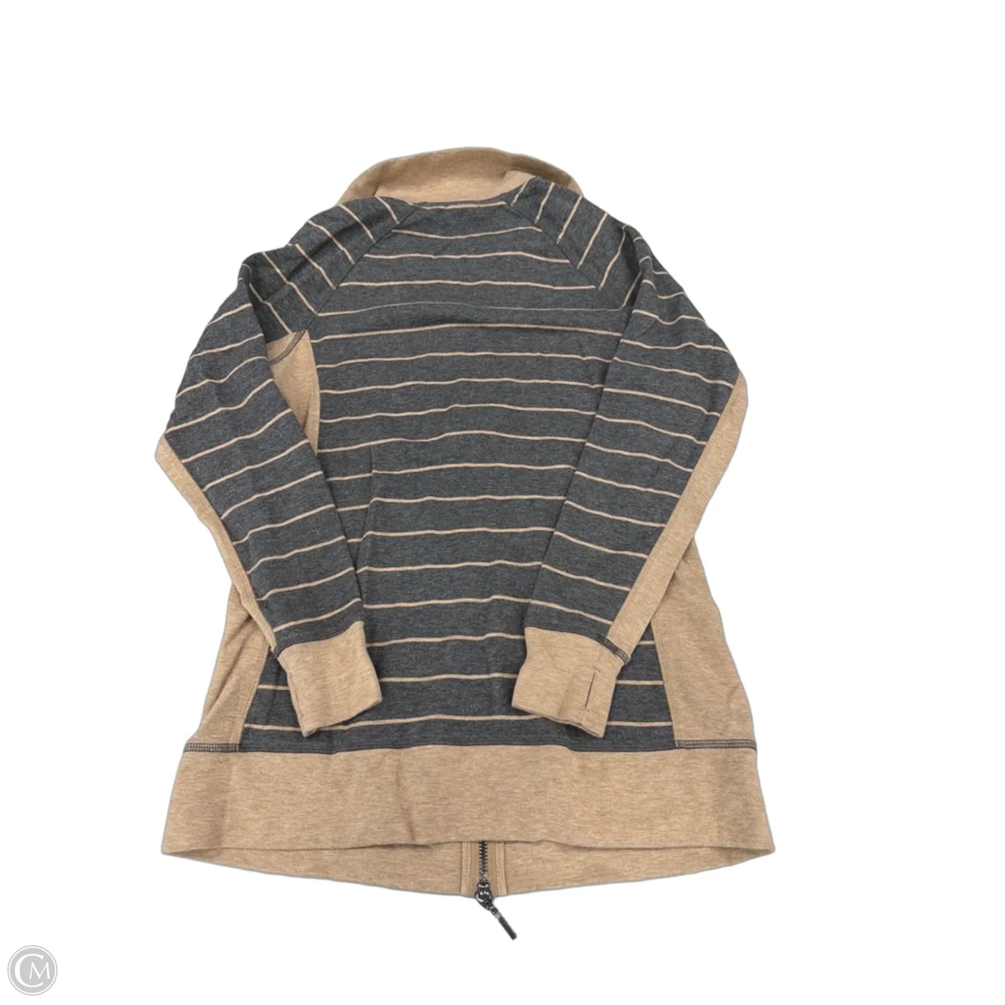 Top Long Sleeve By Cme In Grey & Tan, Size: S