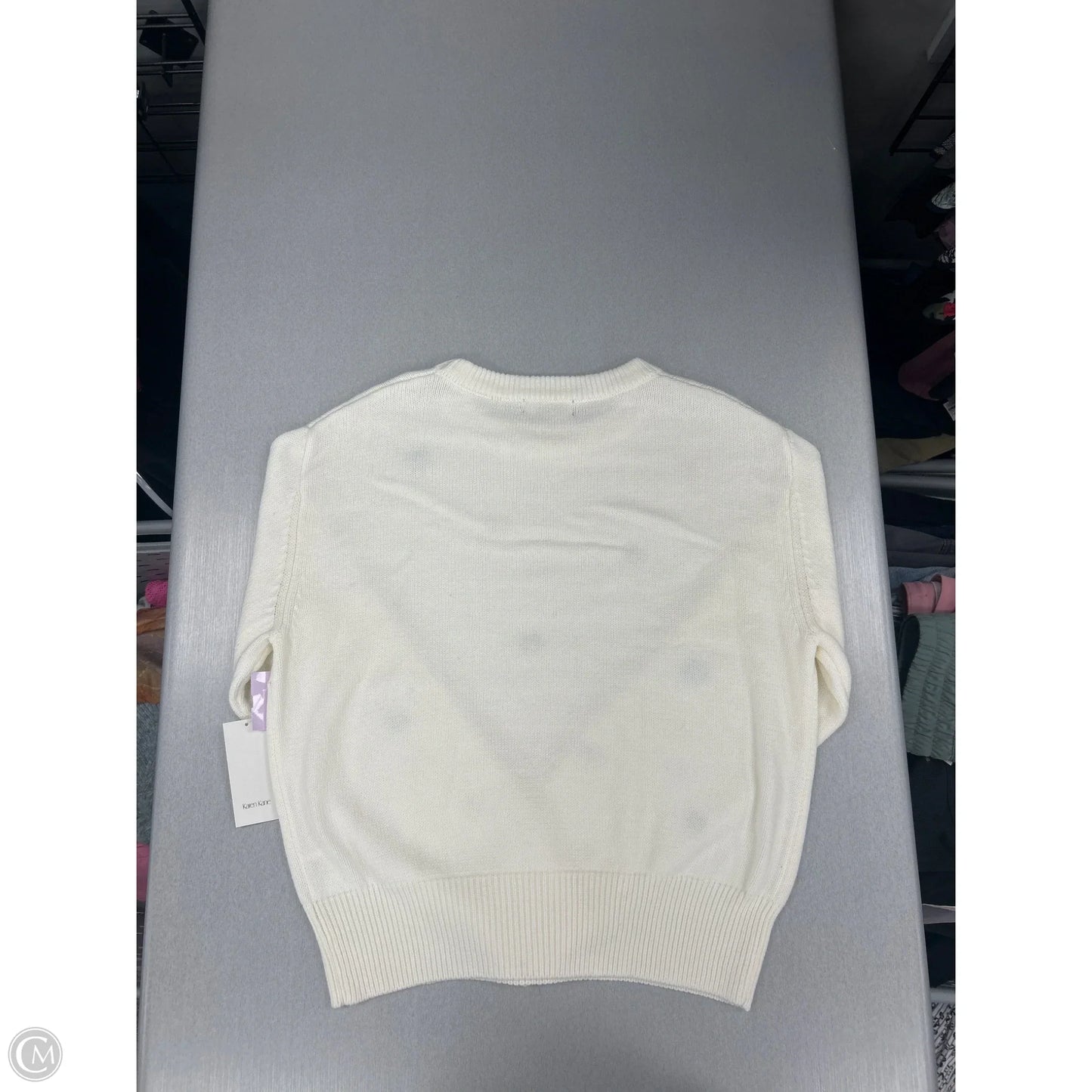 Sweater By Karen Kane In Cream, Size: L