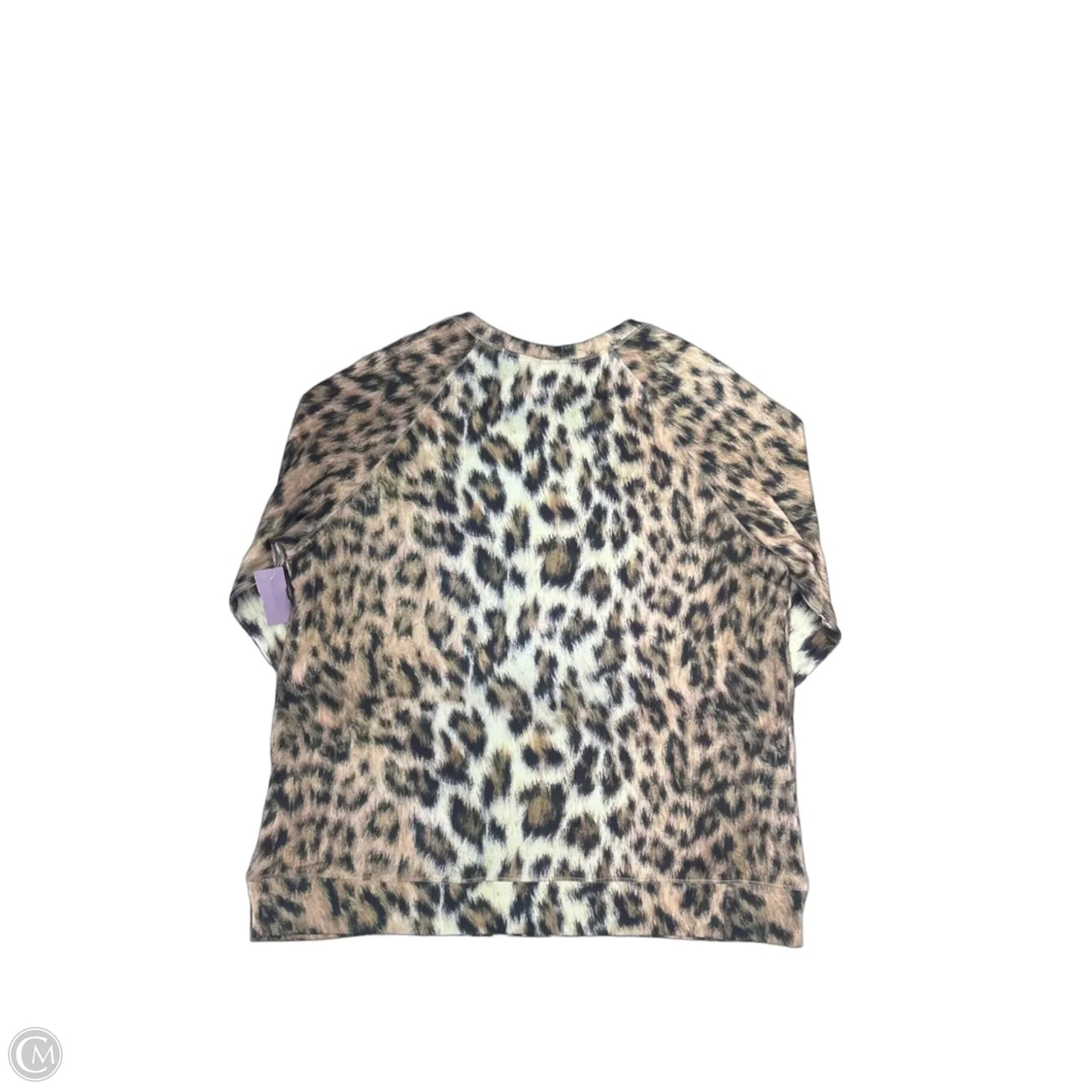Top Long Sleeve By David Cline In Leopard Print, Size: L