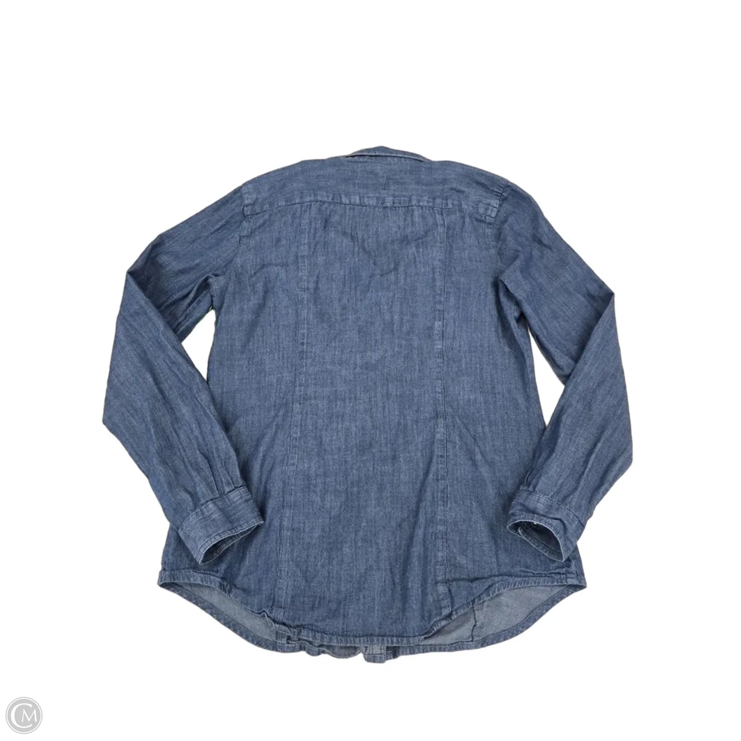 Top Long Sleeve By Loft In Blue Denim, Size: S
