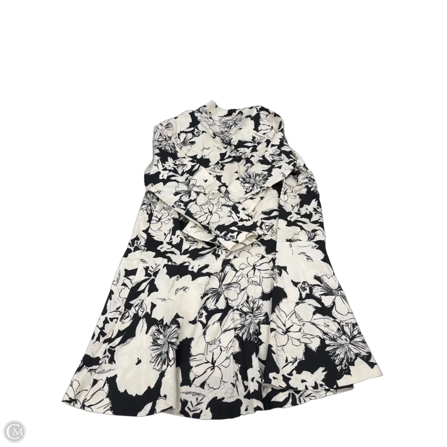 Dress Casual Midi By Zara In Black & Tan, Size: L