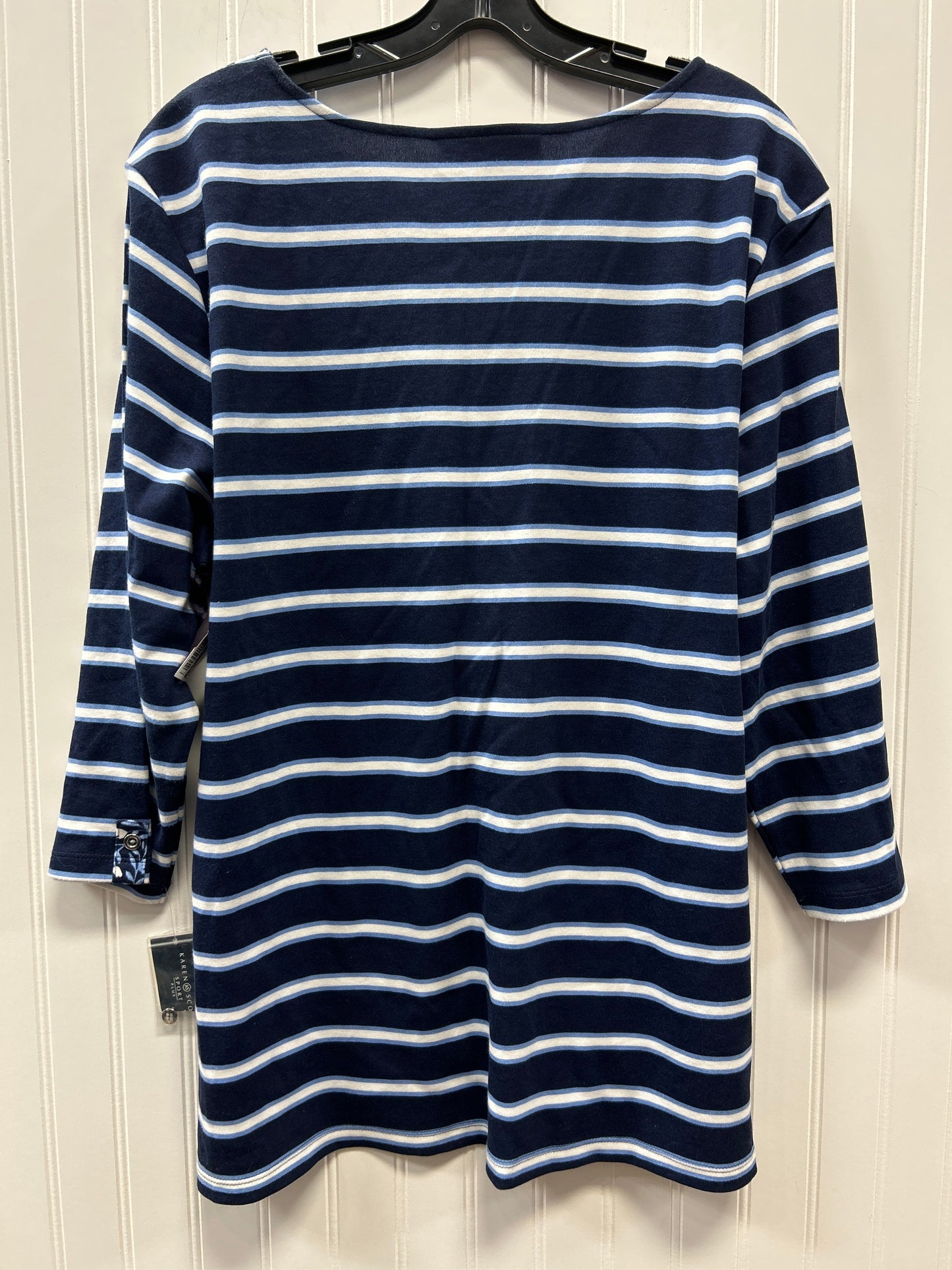 Top Ls By Karen Scott In Blue, Size:2X NWT