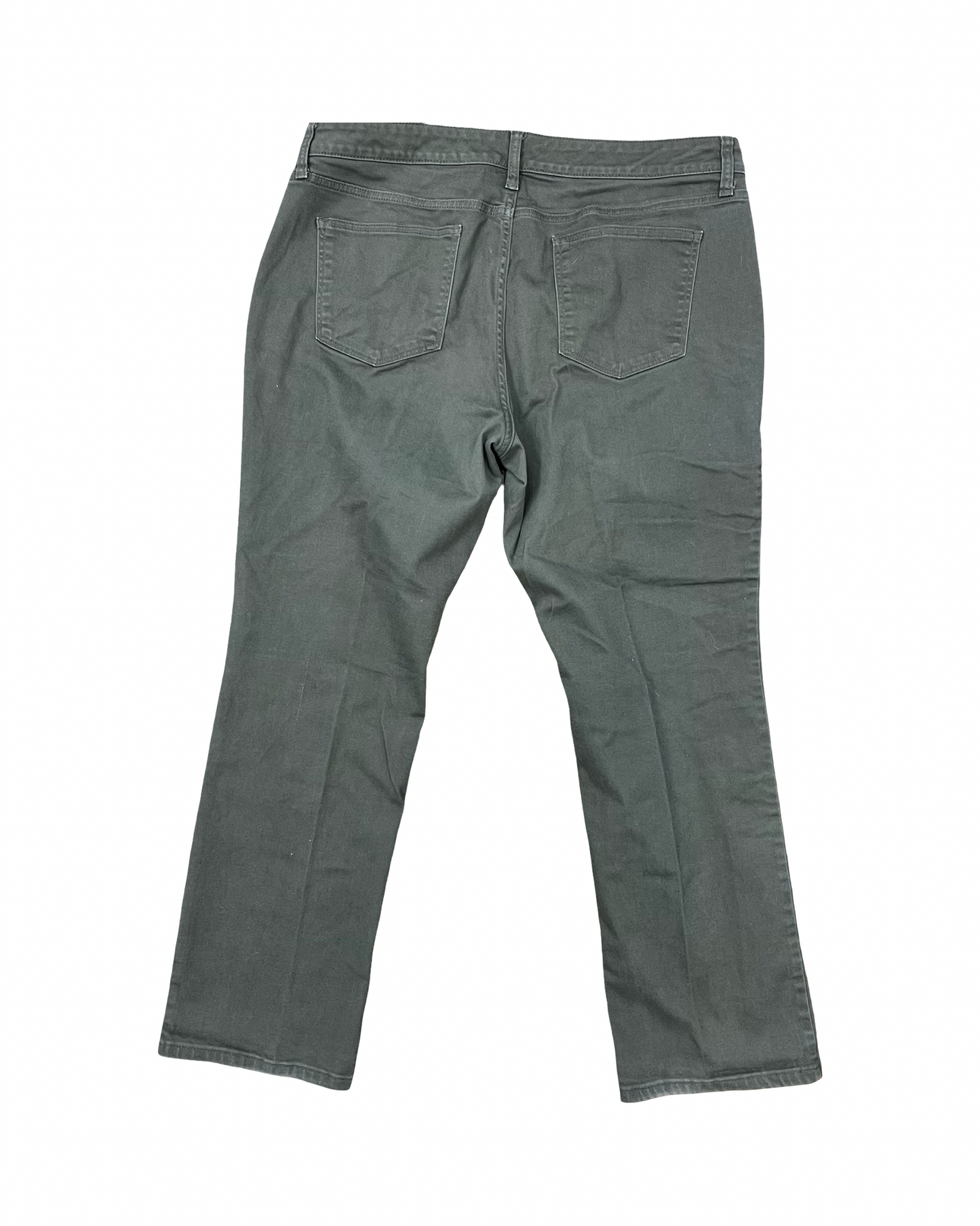 Jeans Straight By St Johns Bay In Green Denim, Size:16