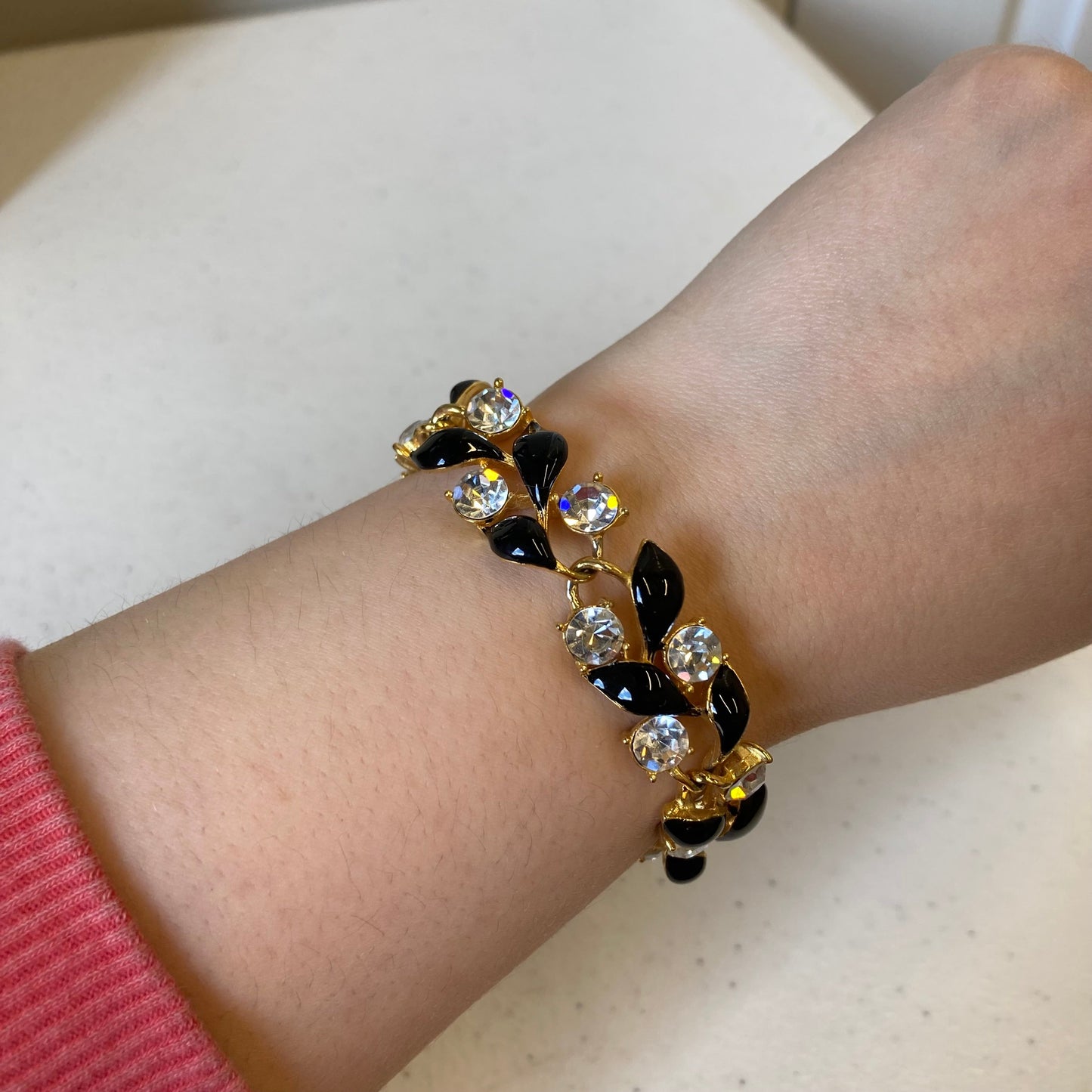 Bracelet Other In Black & Gold