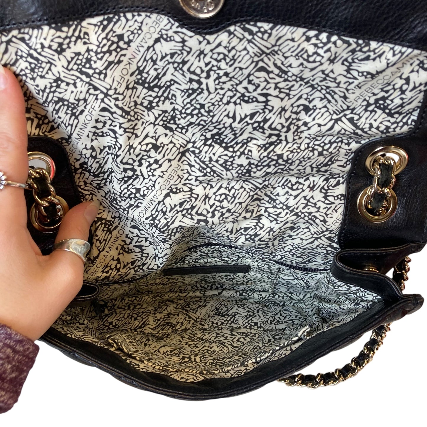 Handbag Designer By Rebecca Minkoff In Black, Size:Medium