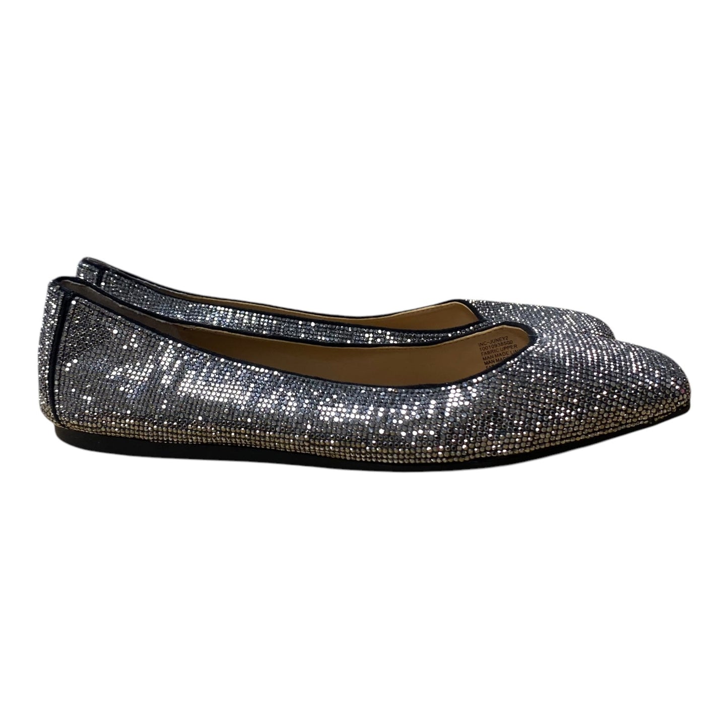 Shoes Flats By Inc In Silver, Size:11
