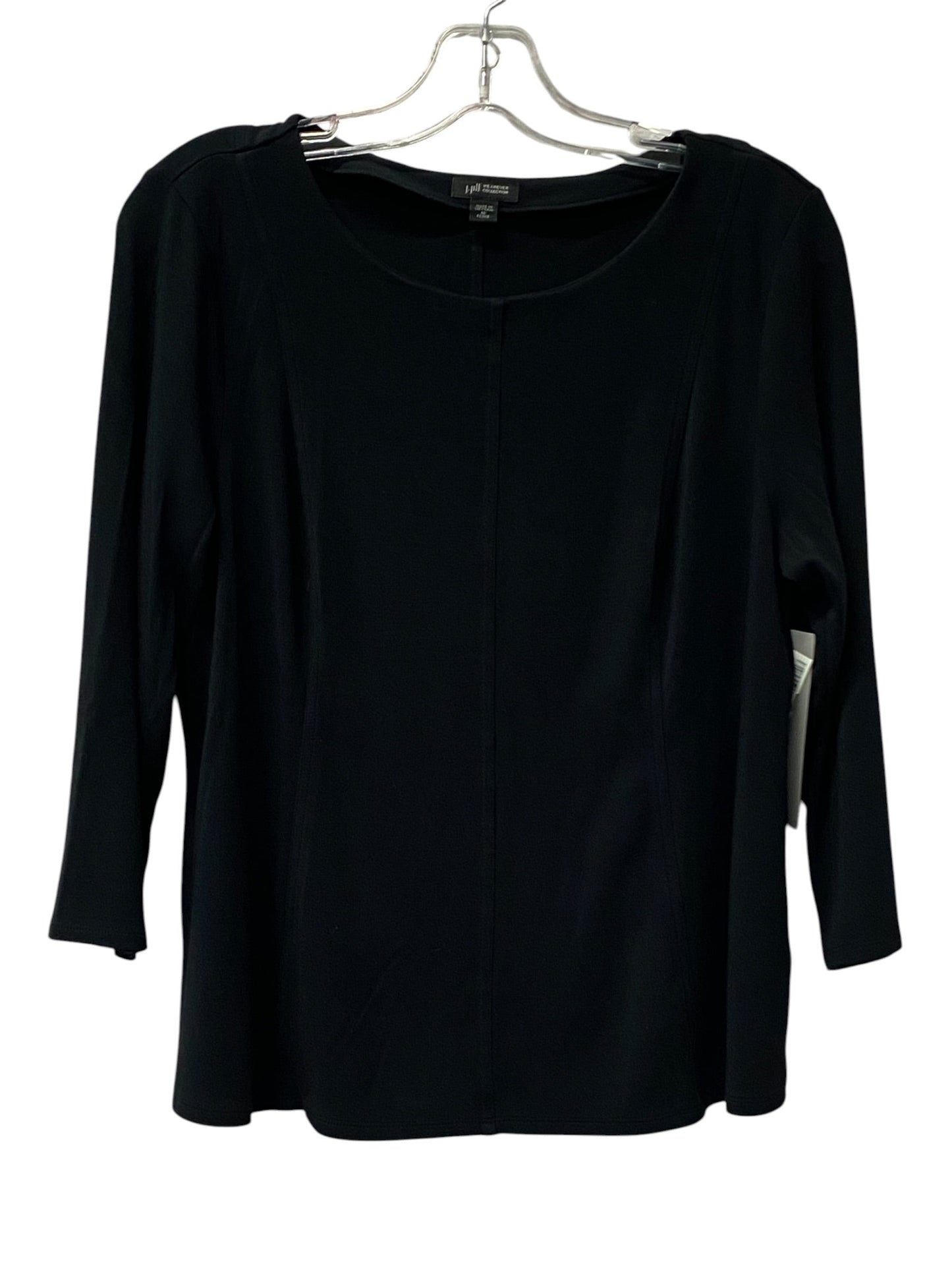 Top 3/4 Sleeve By J. Jill In Black, Size:Mp