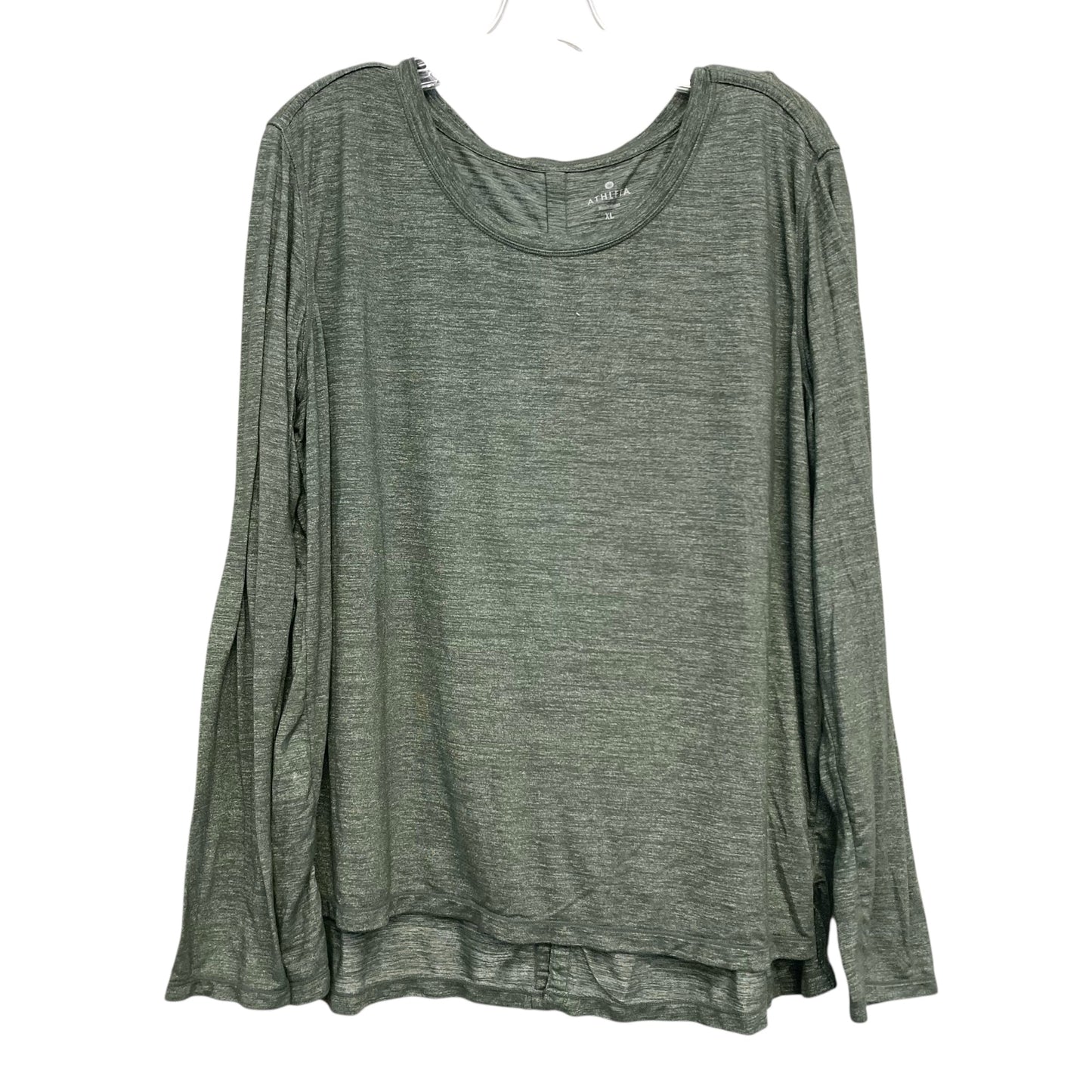 Athletic Top Ls Crewneck By Athleta In Green, Size:Xl