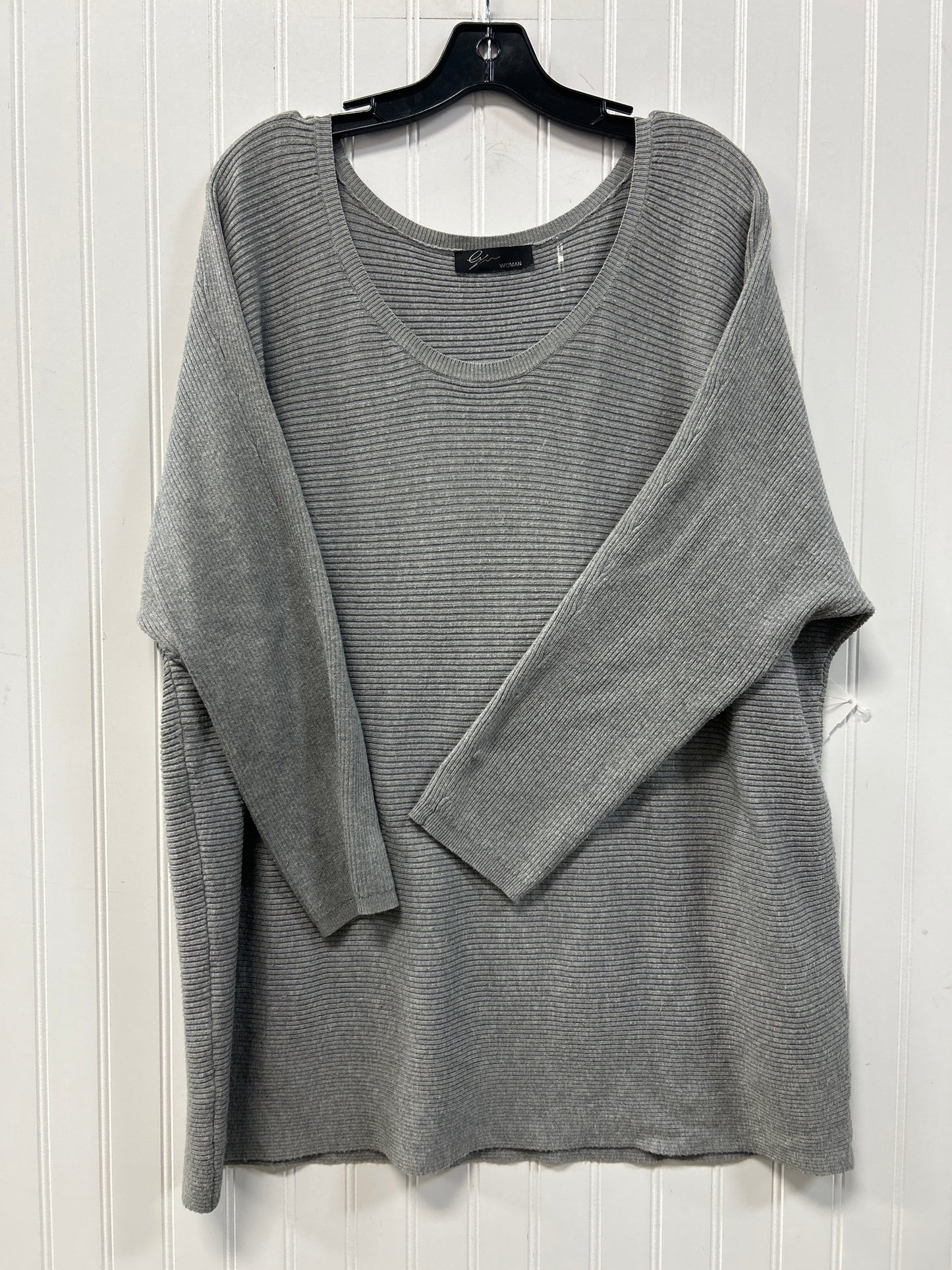 Sweater By Cmc In Grey, Size:2X