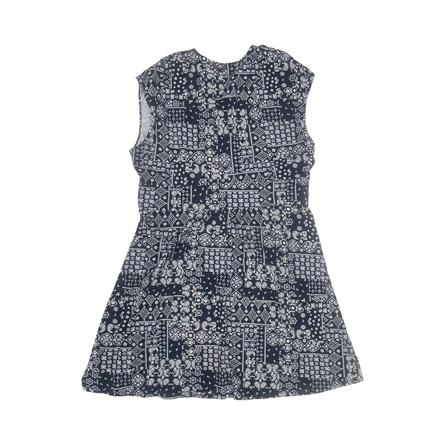 Dress Casual Midi By Lands End In Blue & White, Size:3X