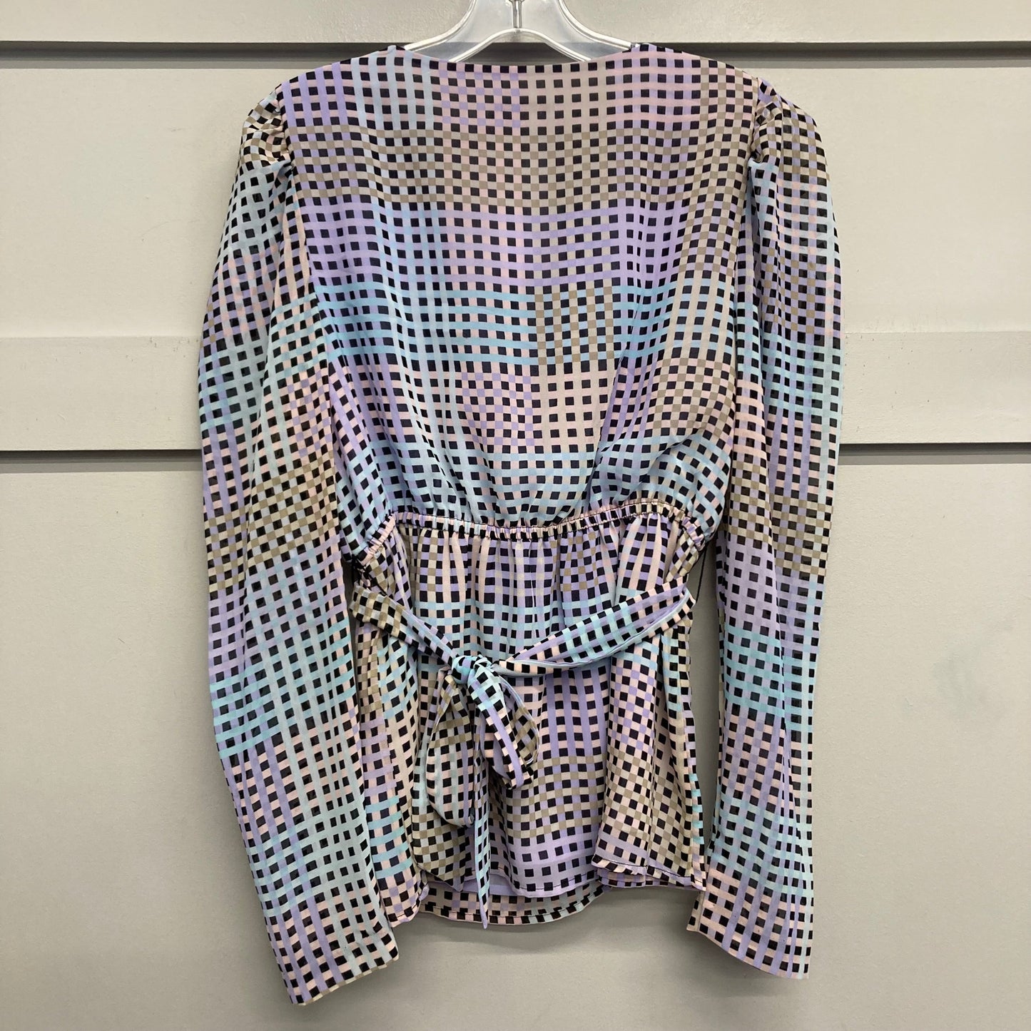Top Ls By Calvin Klein In Purple & Tan, Size:M