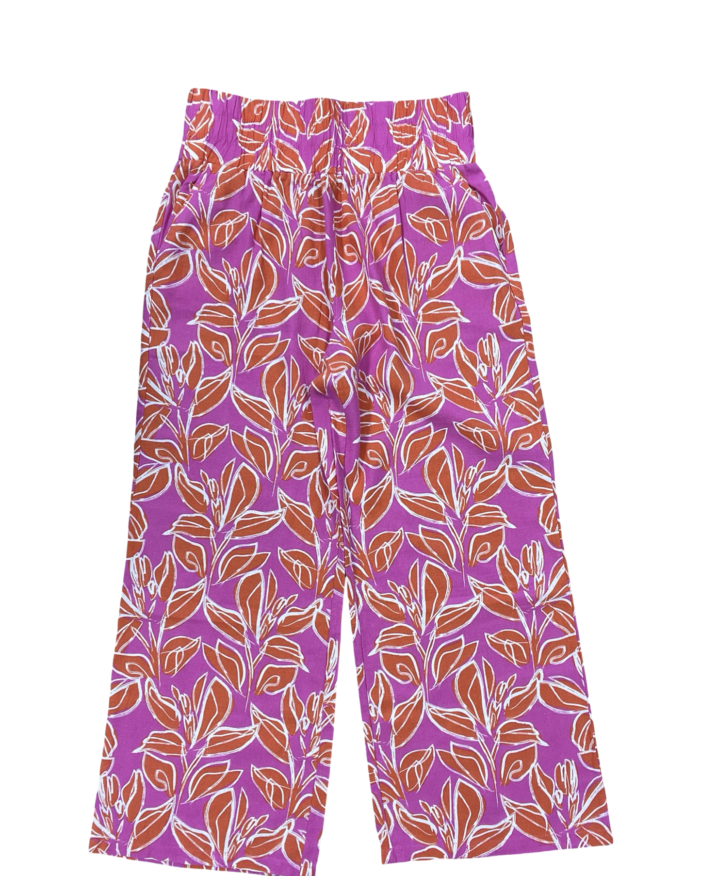 Pants Wide Leg By Sincerely Jules In Orange & Pink, Size:Xl