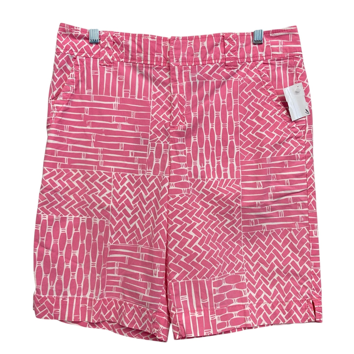 Shorts Designer By Lilly Pulitzer In Pink & White, Size:10