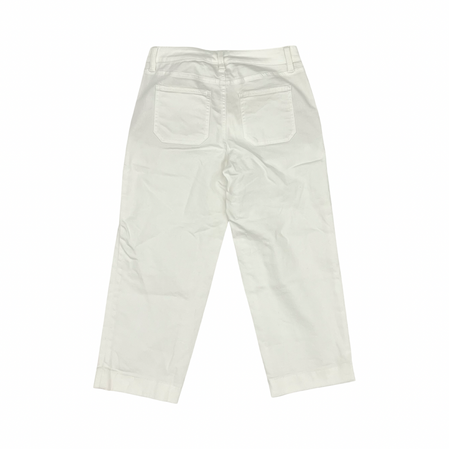 Jeans Cropped By Talbots In White Denim, Size:2P