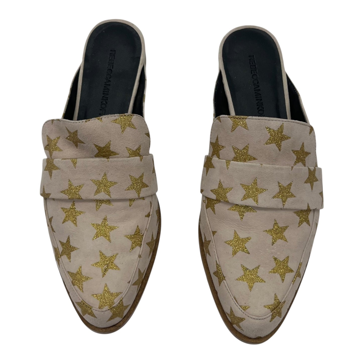 Shoes Designer By Rebecca Minkoff In Gold & Tan, Size:7.5