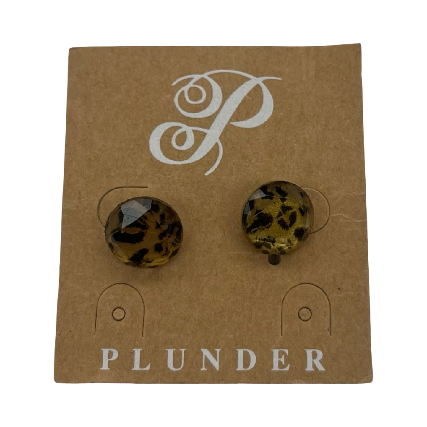 Earrings Stud By Plunder In Animal Print