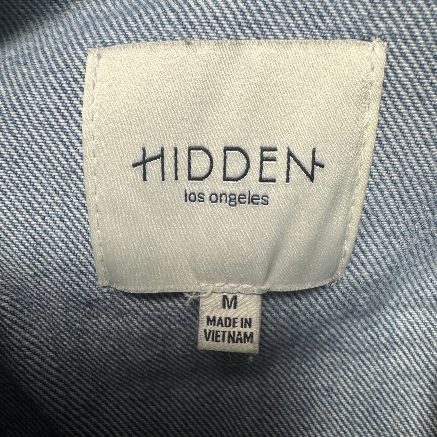 Frayed Hem Jacket Denim By Hidden In Blue Denim, Size: M