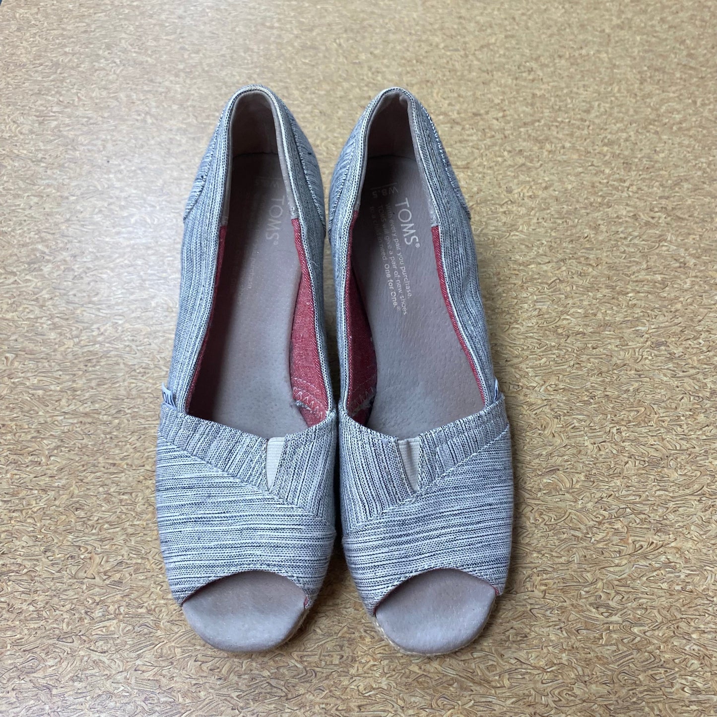 Shoes Heels Wedge By Toms In Beige, Size:8.5