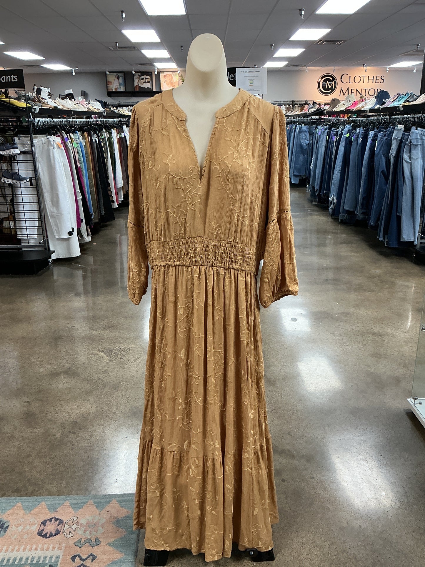 Dress Casual Maxi By Nurture In Tan, Size:Xl
