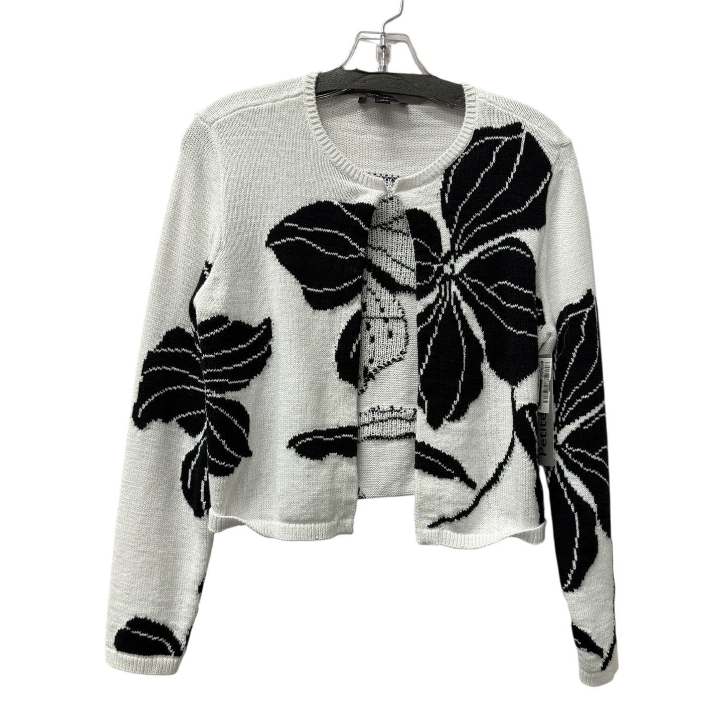 Sweater Cardigan By Ann Taylor In White, Size:Mp